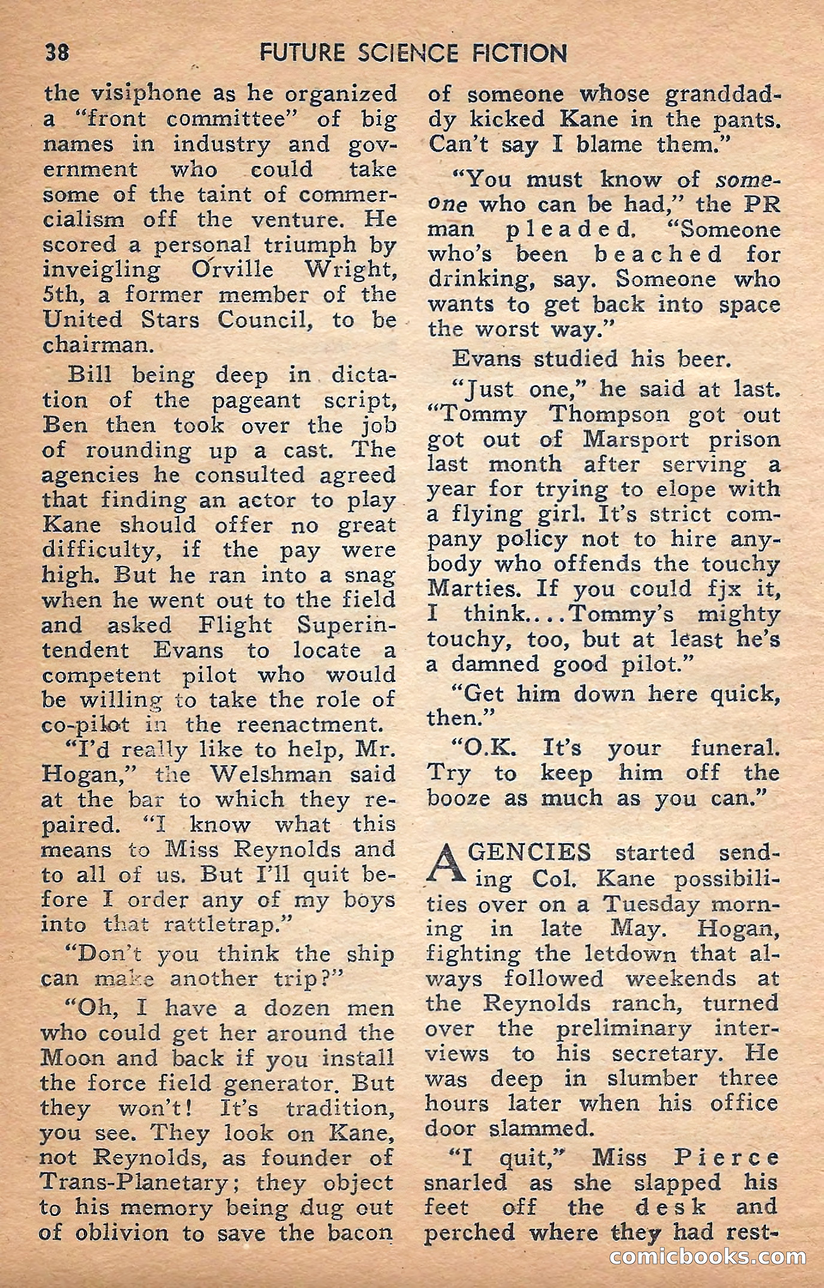 Future Science Fiction, February 1958 — page 38 of 132