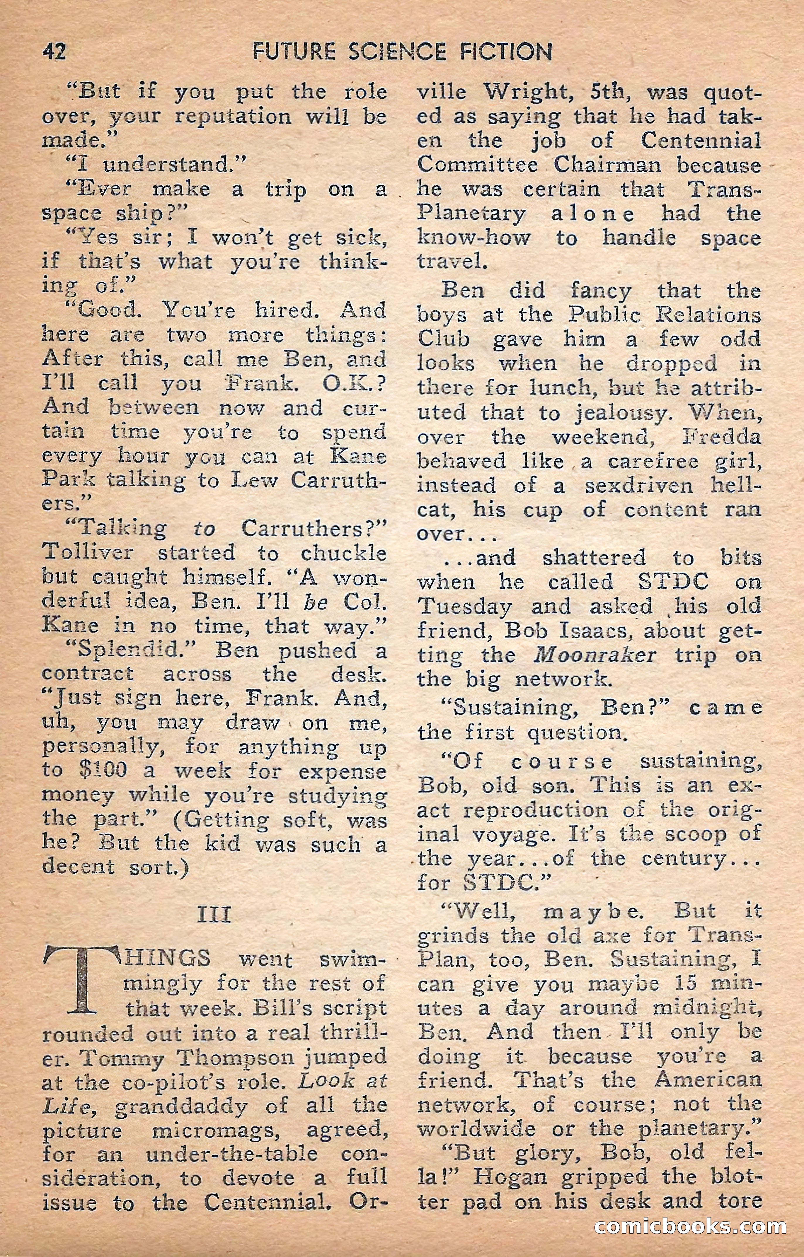 Future Science Fiction, February 1958 — page 42 of 132