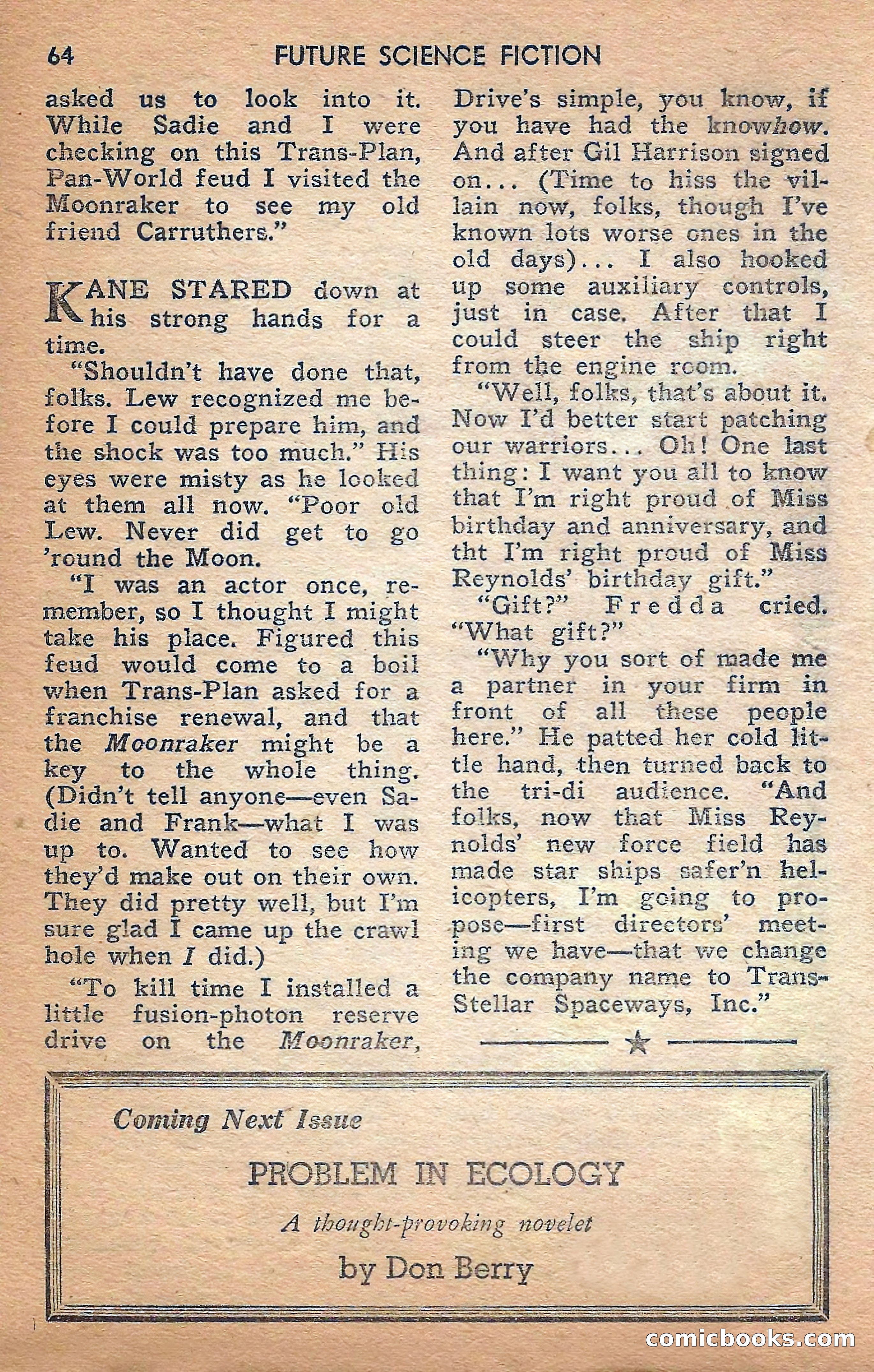 Future Science Fiction, February 1958 — page 64 of 132