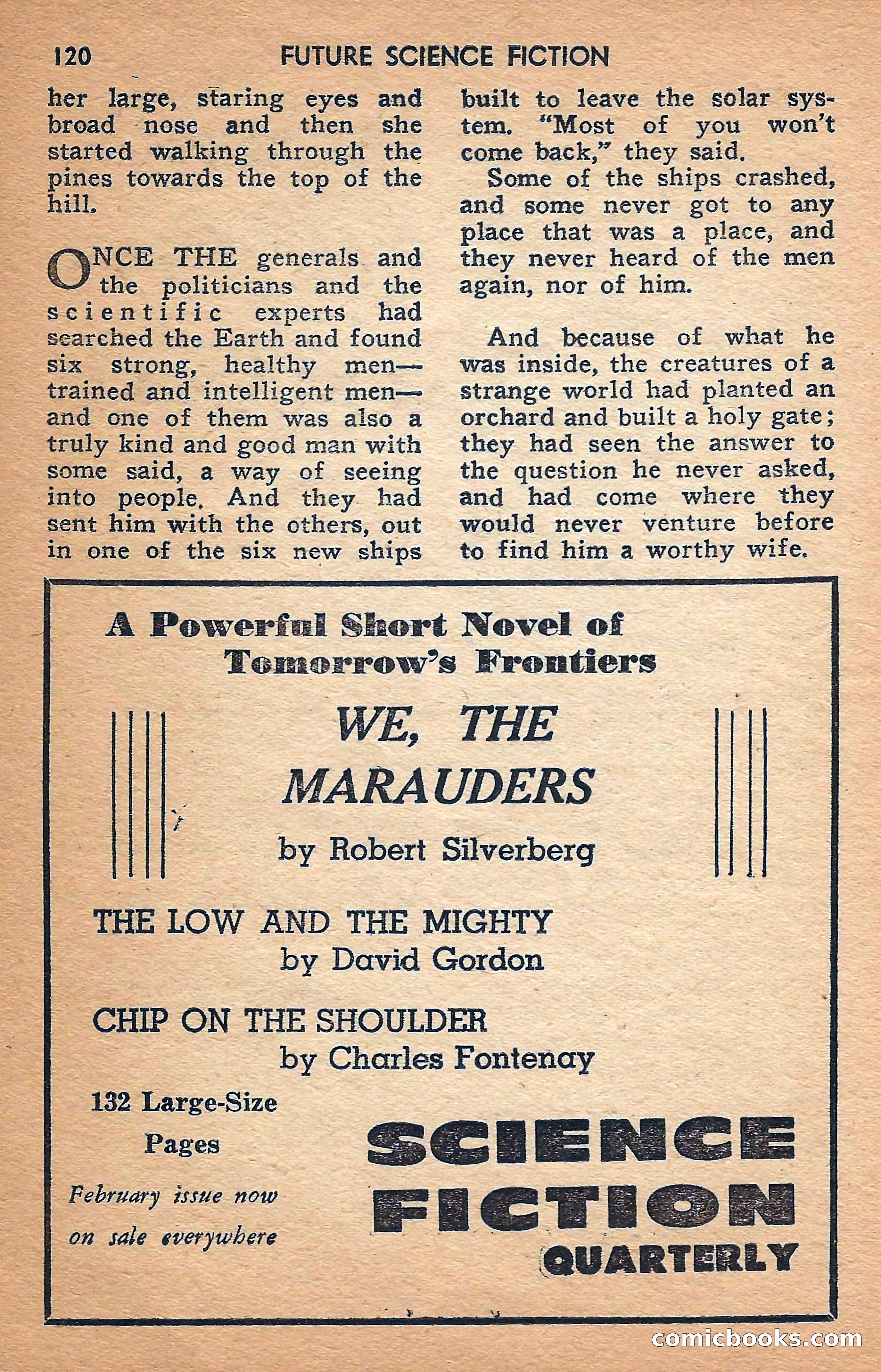 Future Science Fiction, February 1958 — page 120 of 132