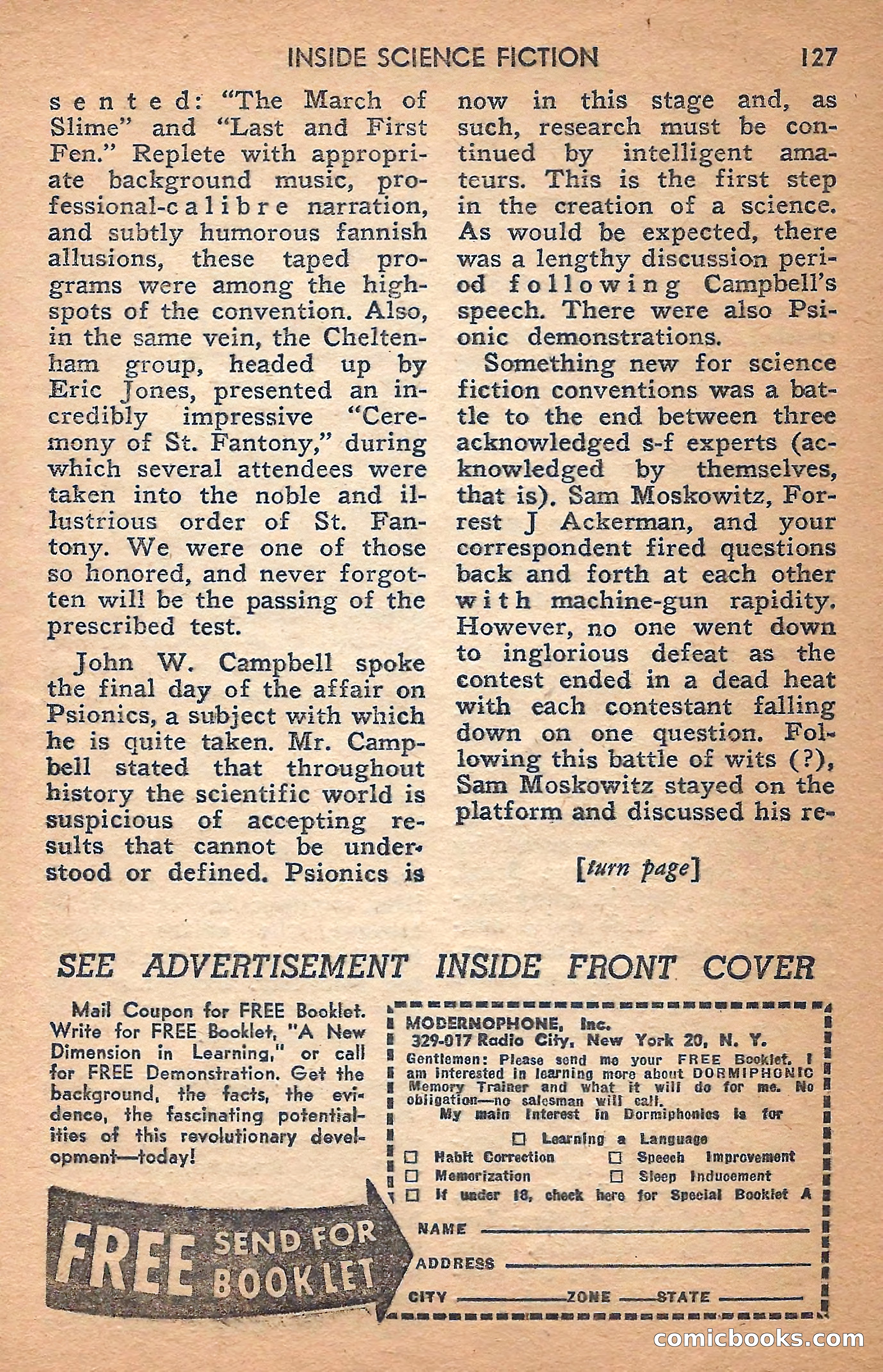 Future Science Fiction, February 1958 — page 127 of 132