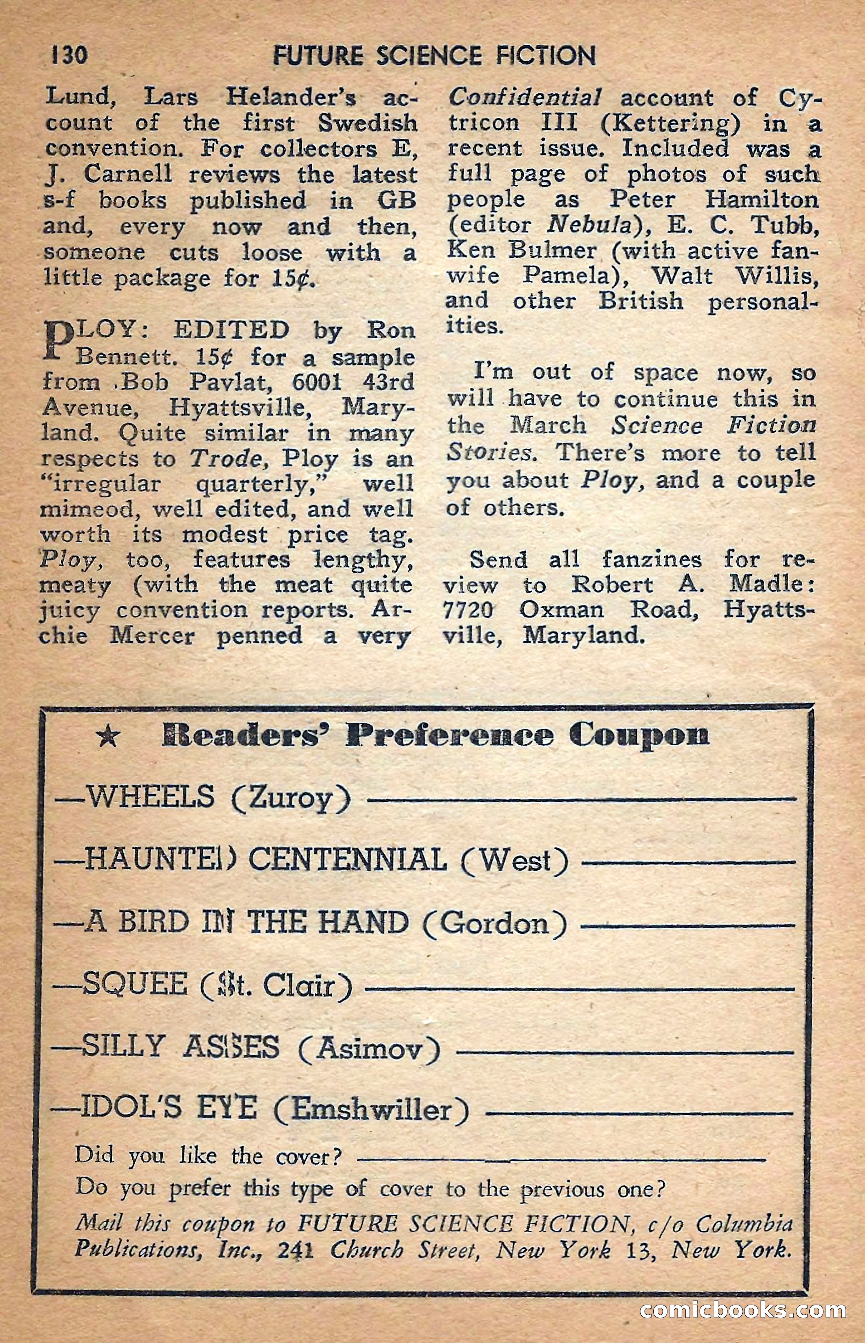 Future Science Fiction, February 1958 — page 130 of 132