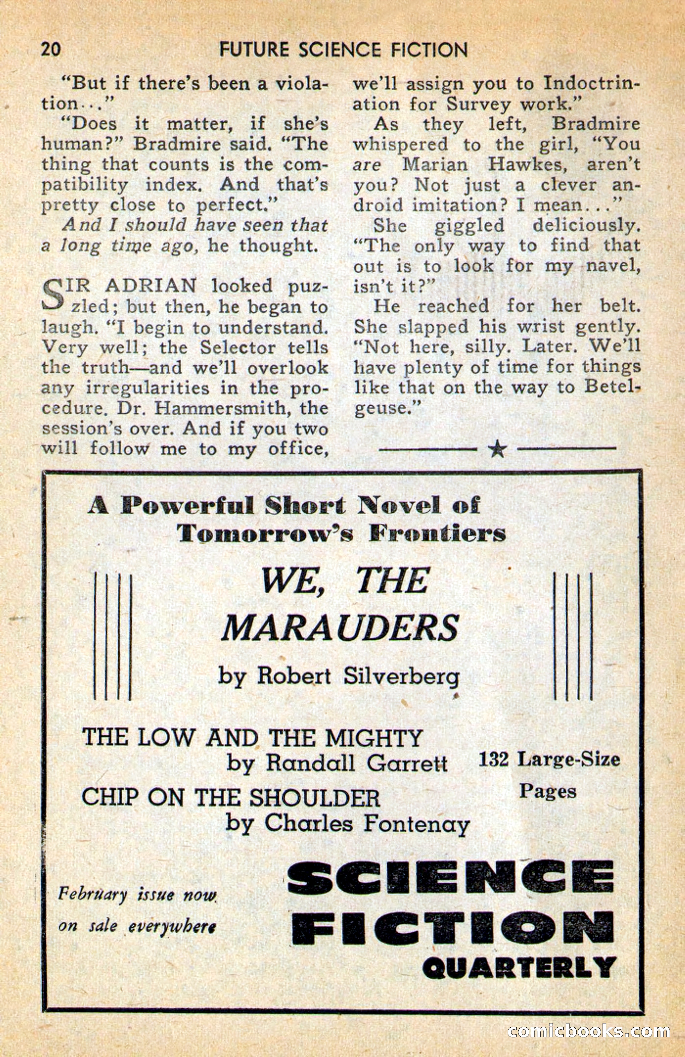 Future Science Fiction, April 1958 — page 20 of 132