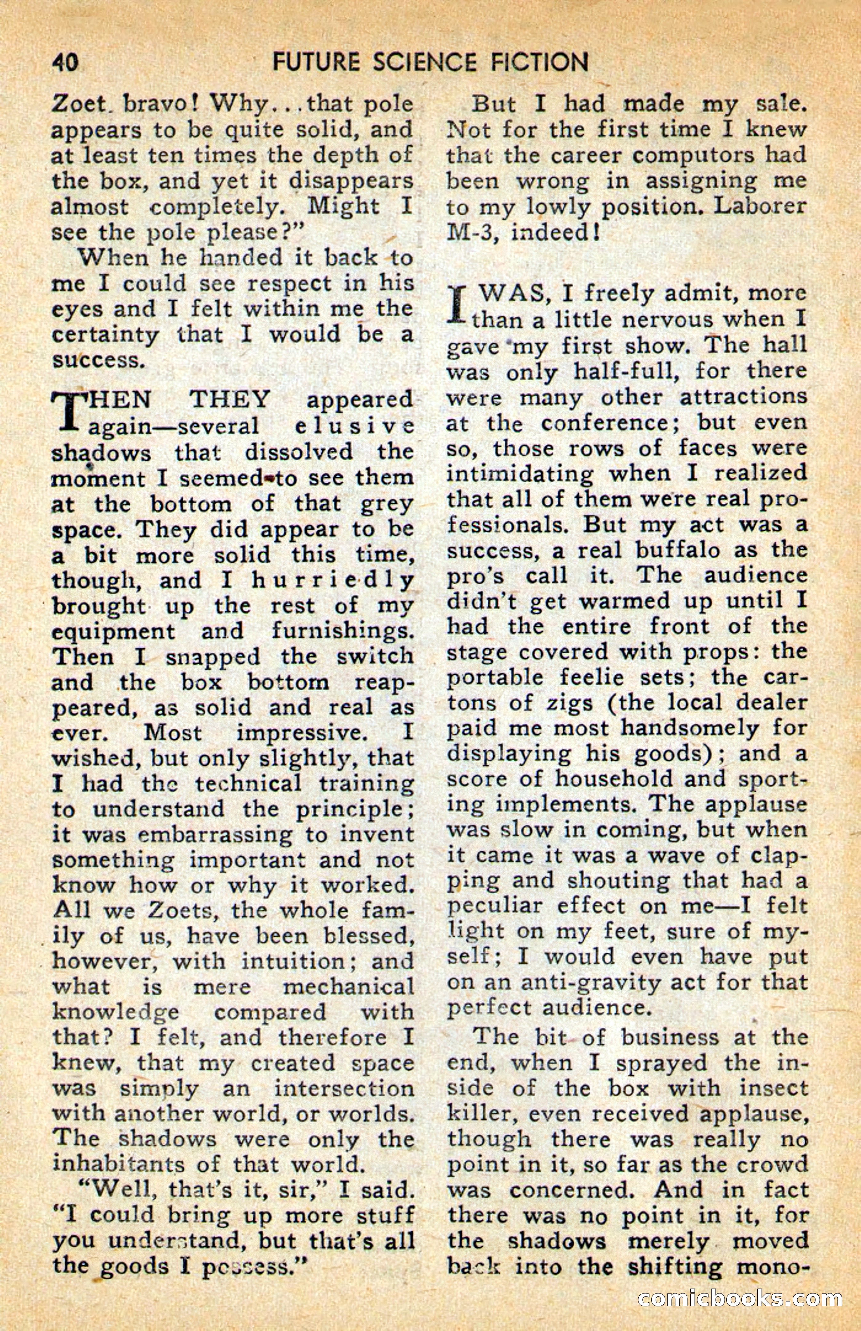 Future Science Fiction, April 1958 — page 40 of 132