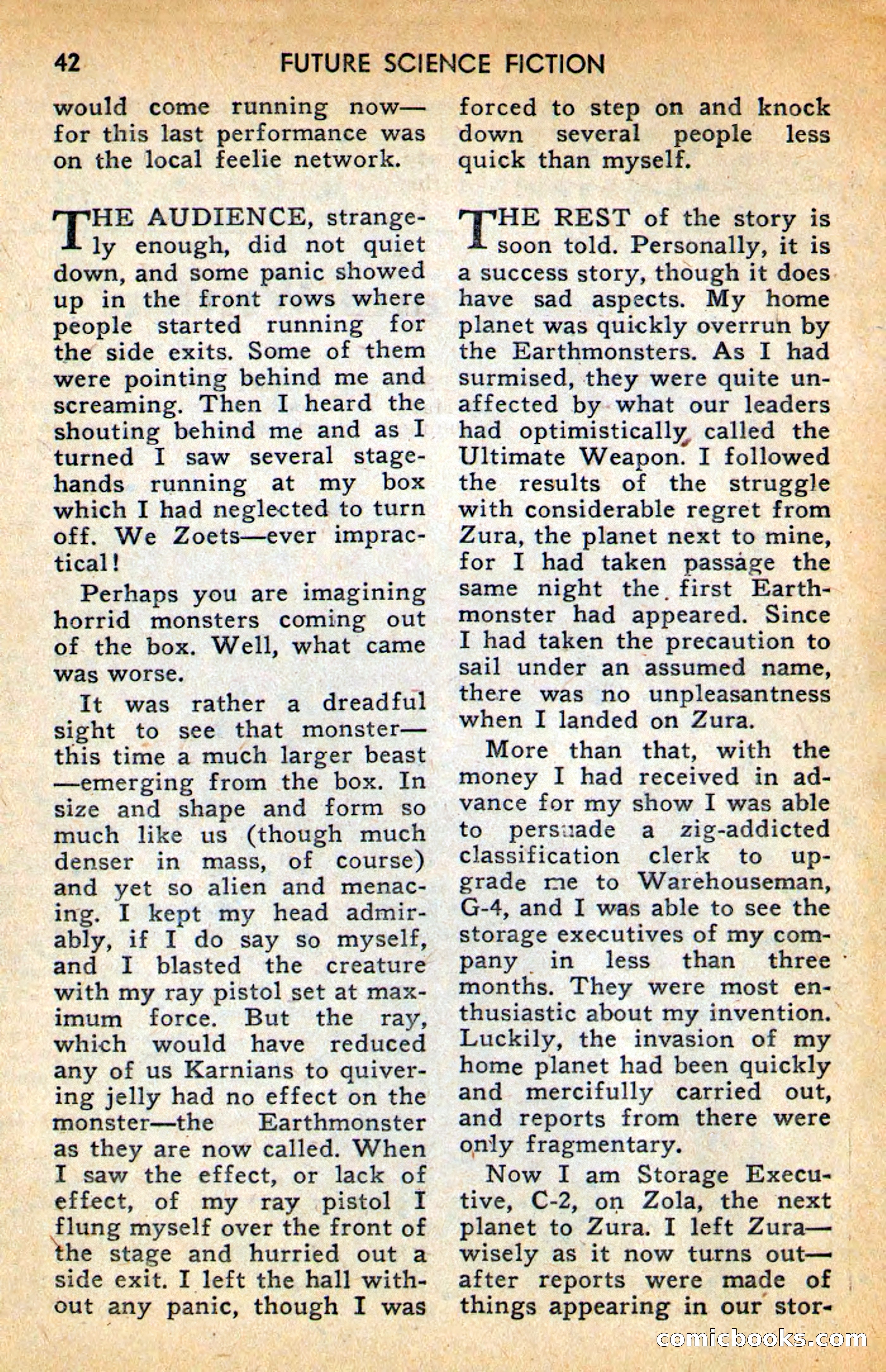 Future Science Fiction, April 1958 — page 42 of 132