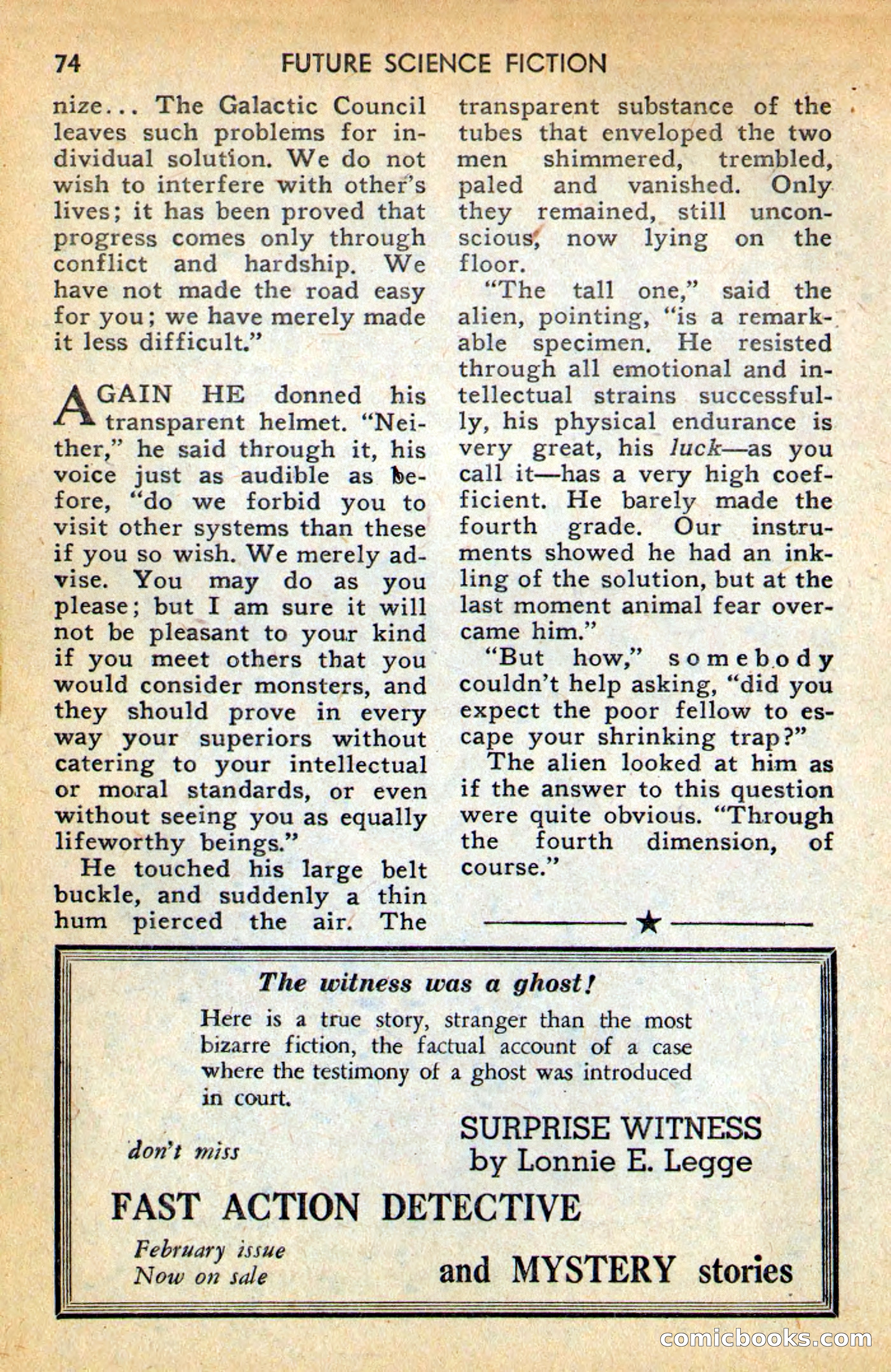Future Science Fiction, April 1958 — page 74 of 132