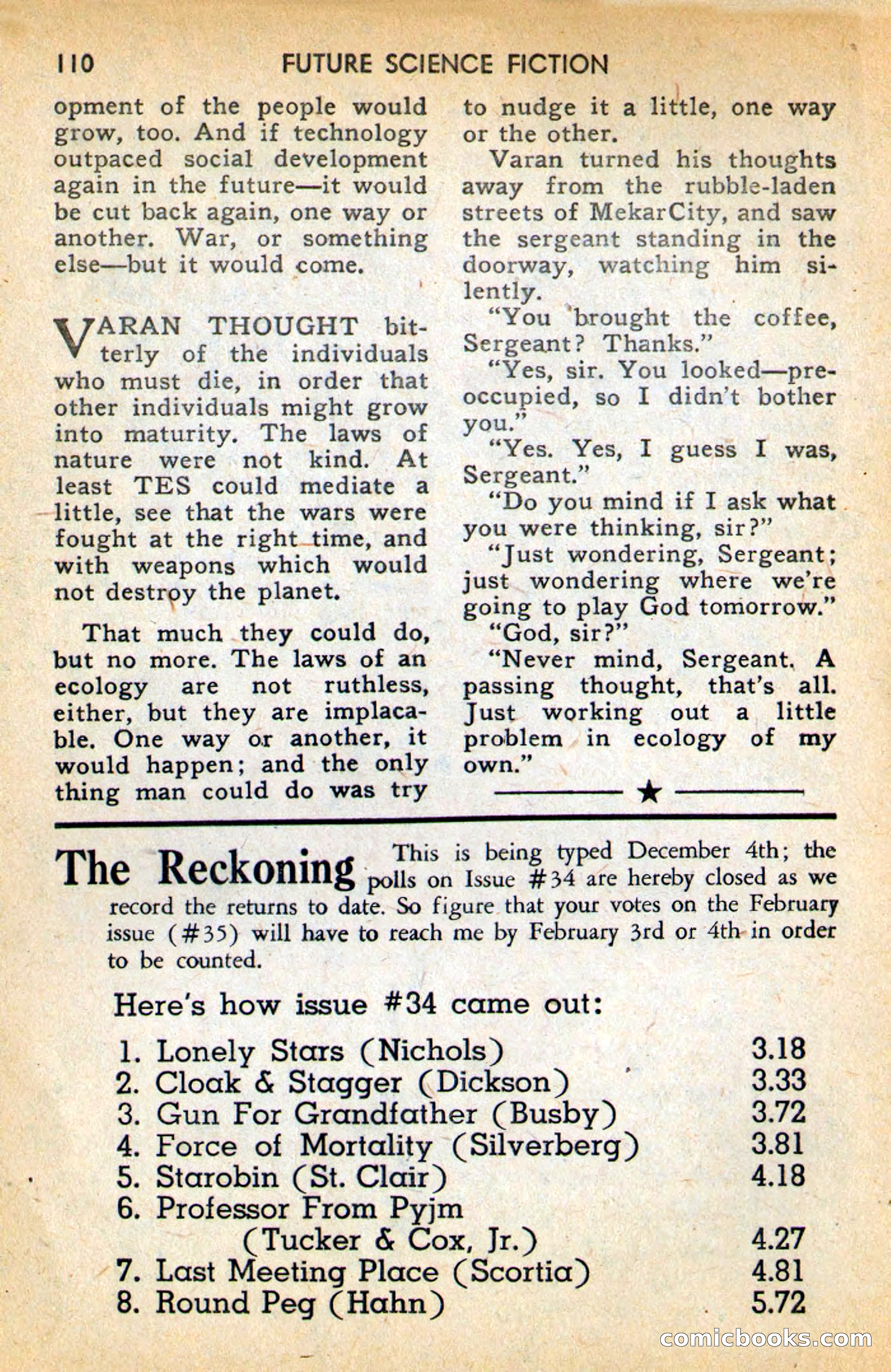 Future Science Fiction, April 1958 — page 110 of 132