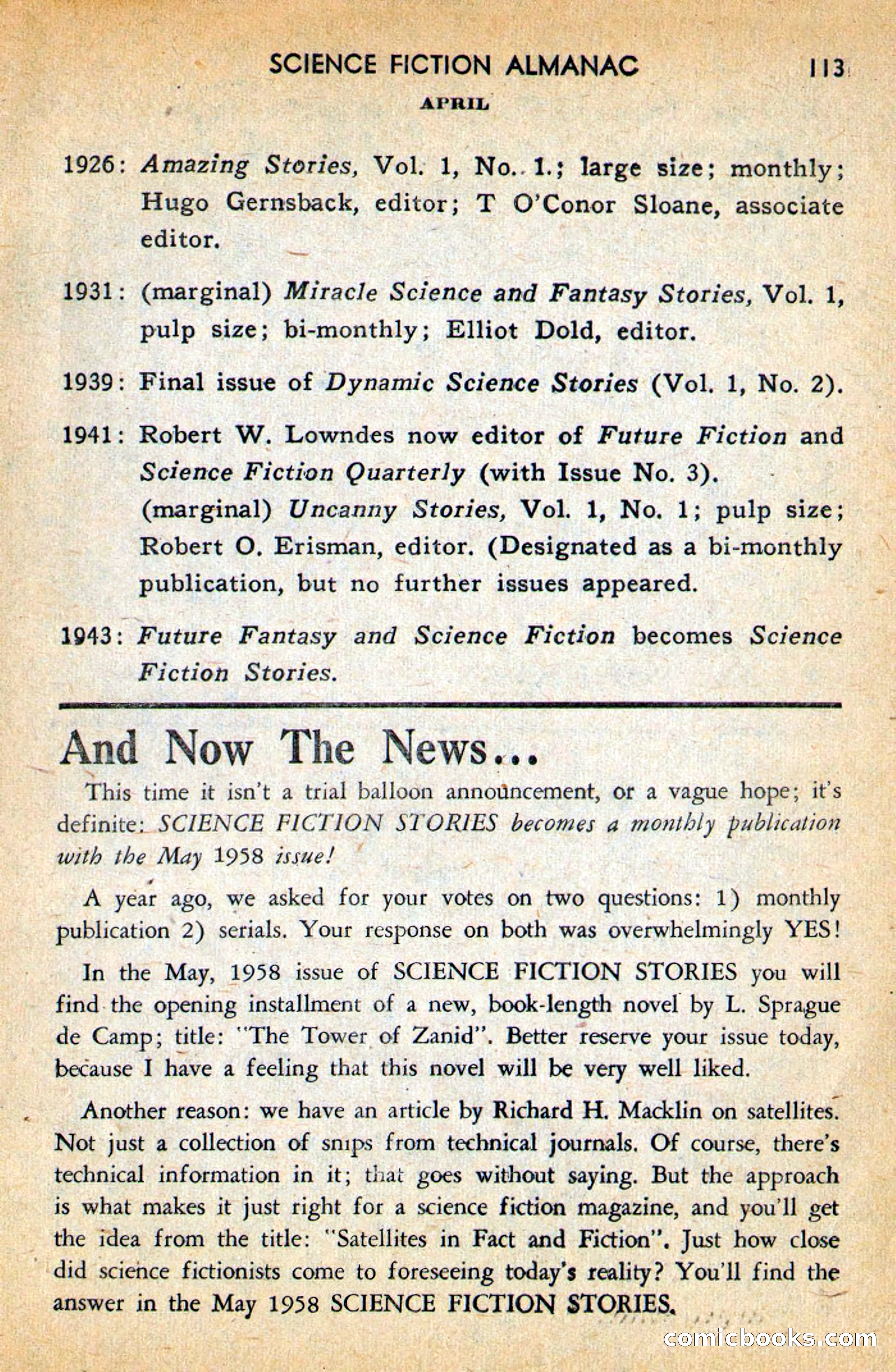 Future Science Fiction, April 1958 — page 113 of 132