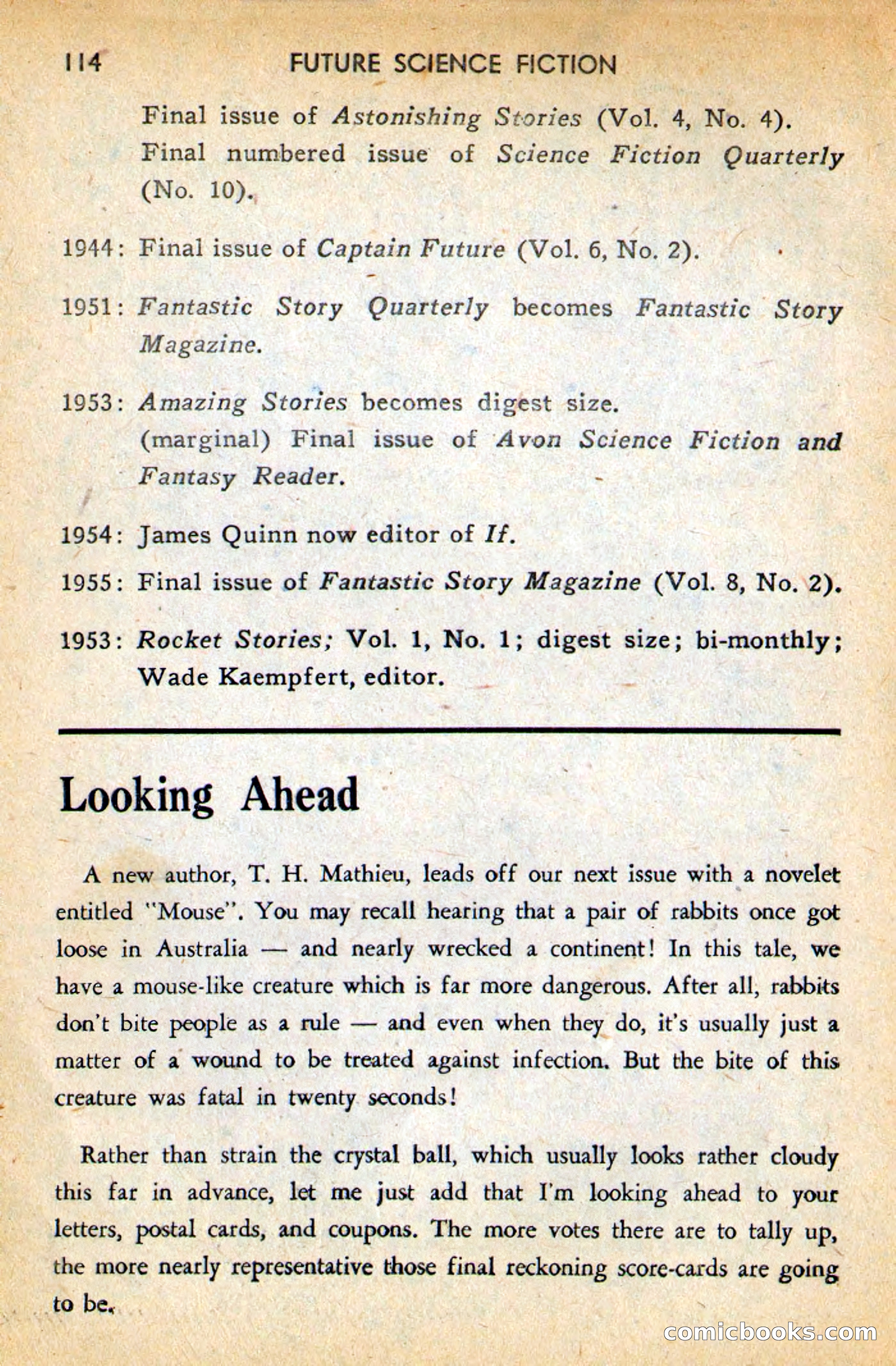 Future Science Fiction, April 1958 — page 114 of 132