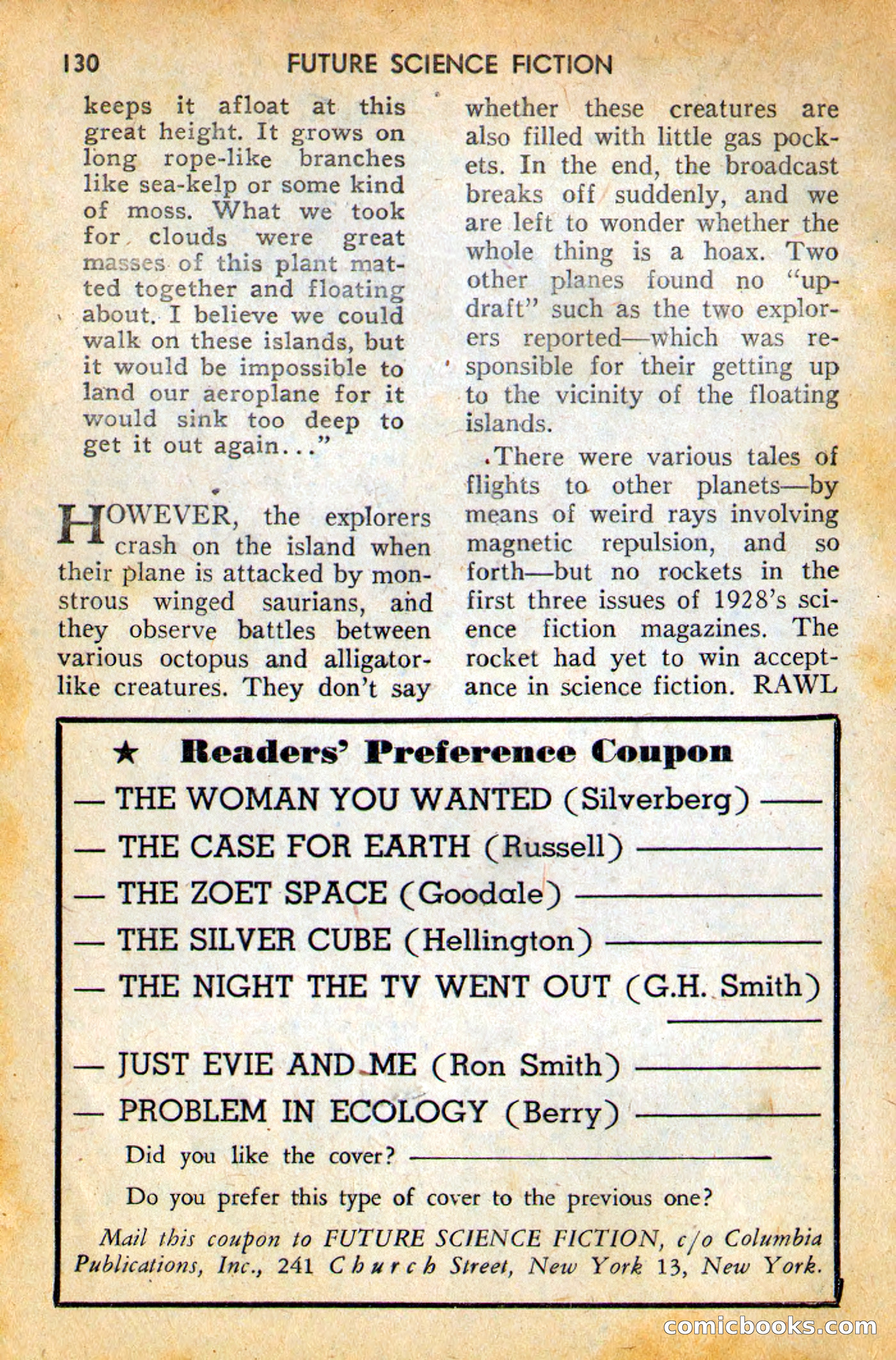 Future Science Fiction, April 1958 — page 130 of 132