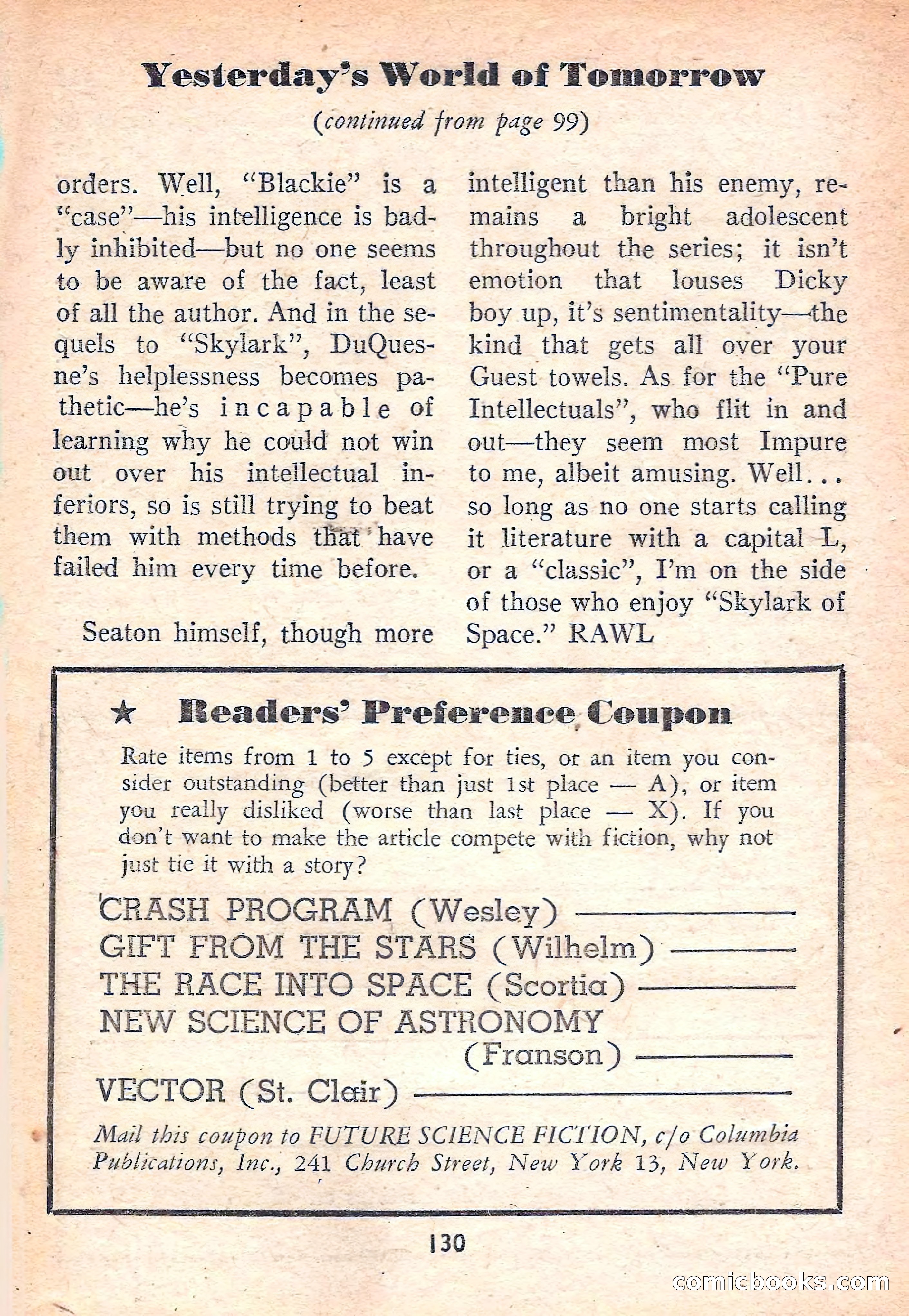 Future Science Fiction #40 — page 130 of 132