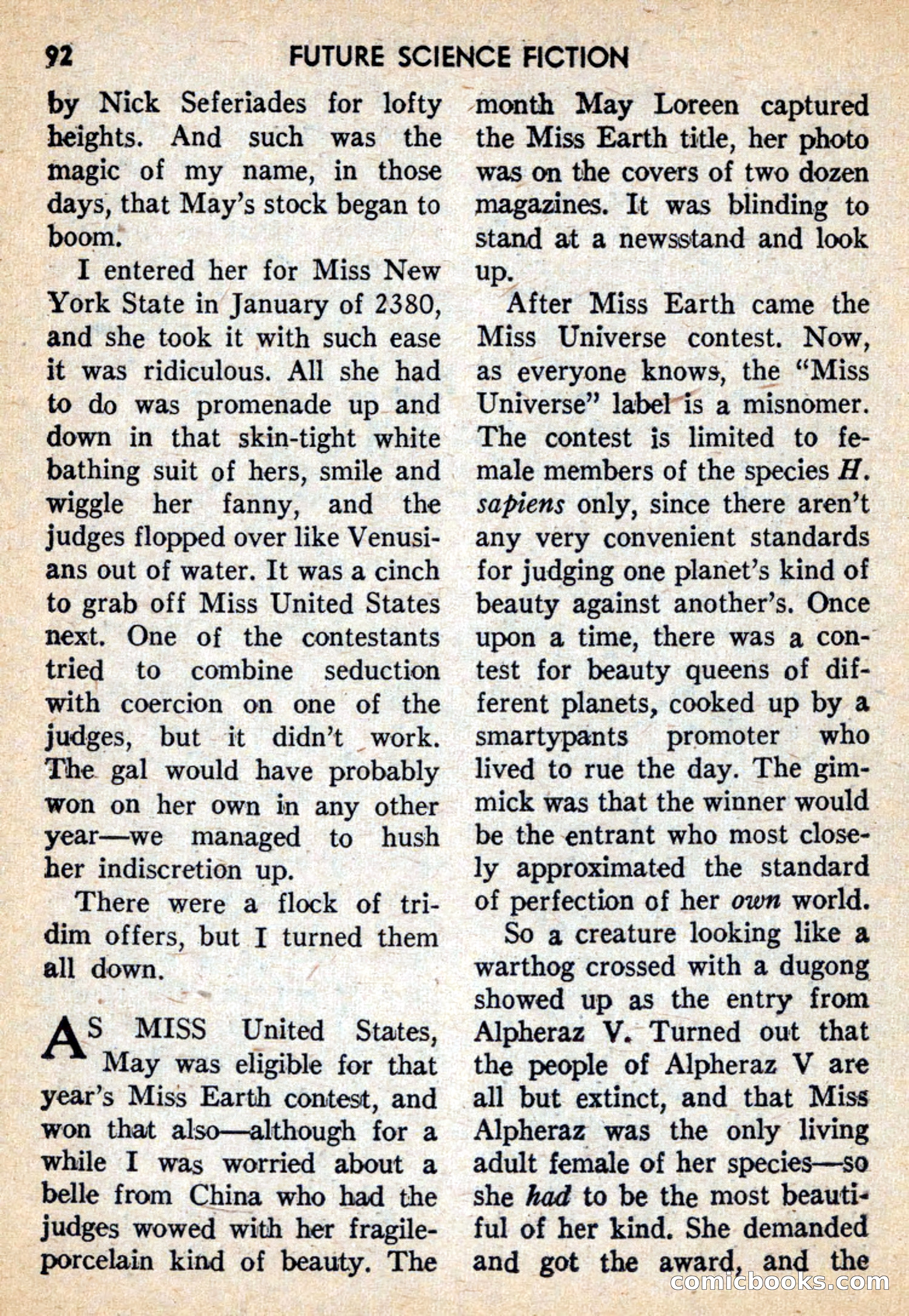 Future Science Fiction, February 1959 — page 92 of 132