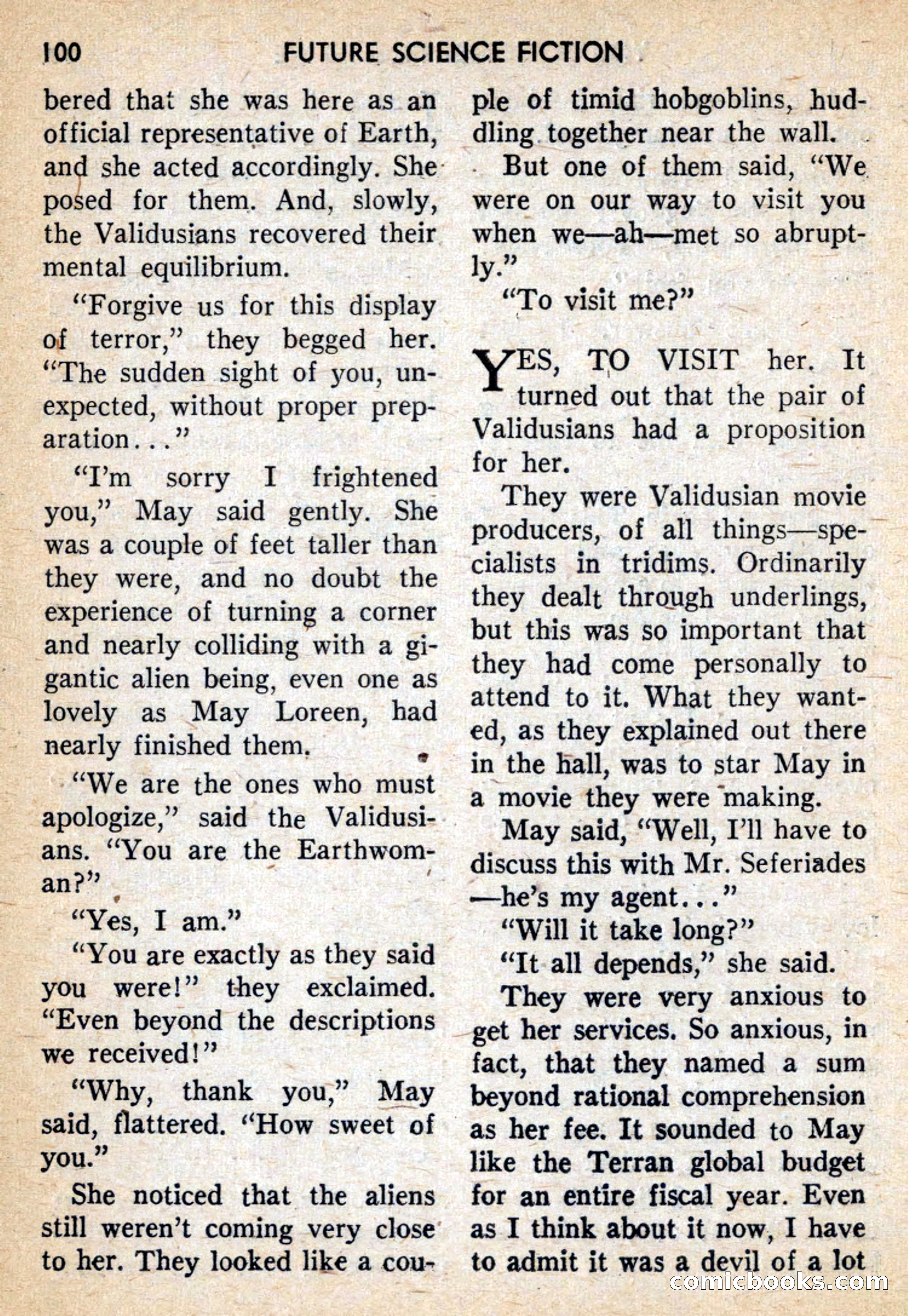 Future Science Fiction, February 1959 — page 100 of 132