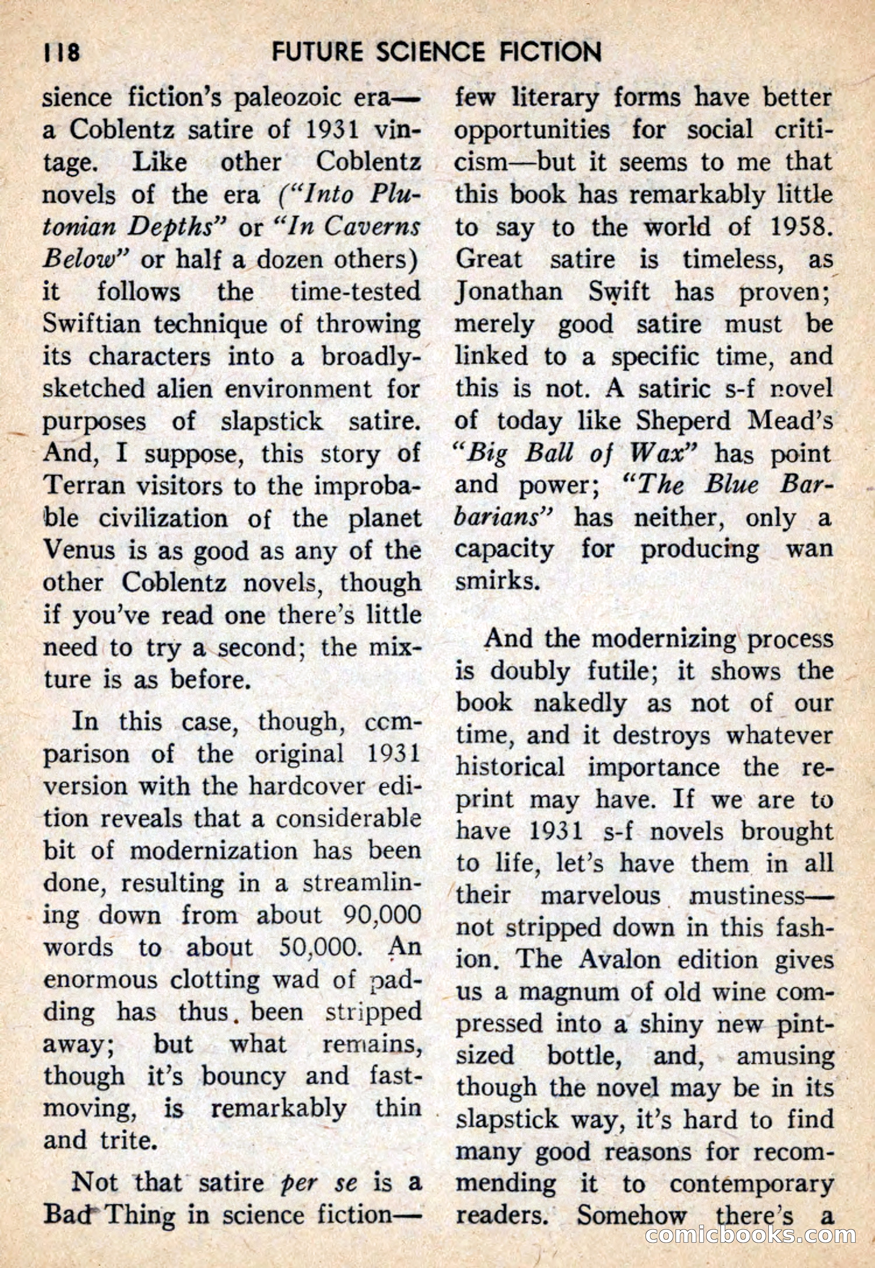 Future Science Fiction, February 1959 — page 118 of 132
