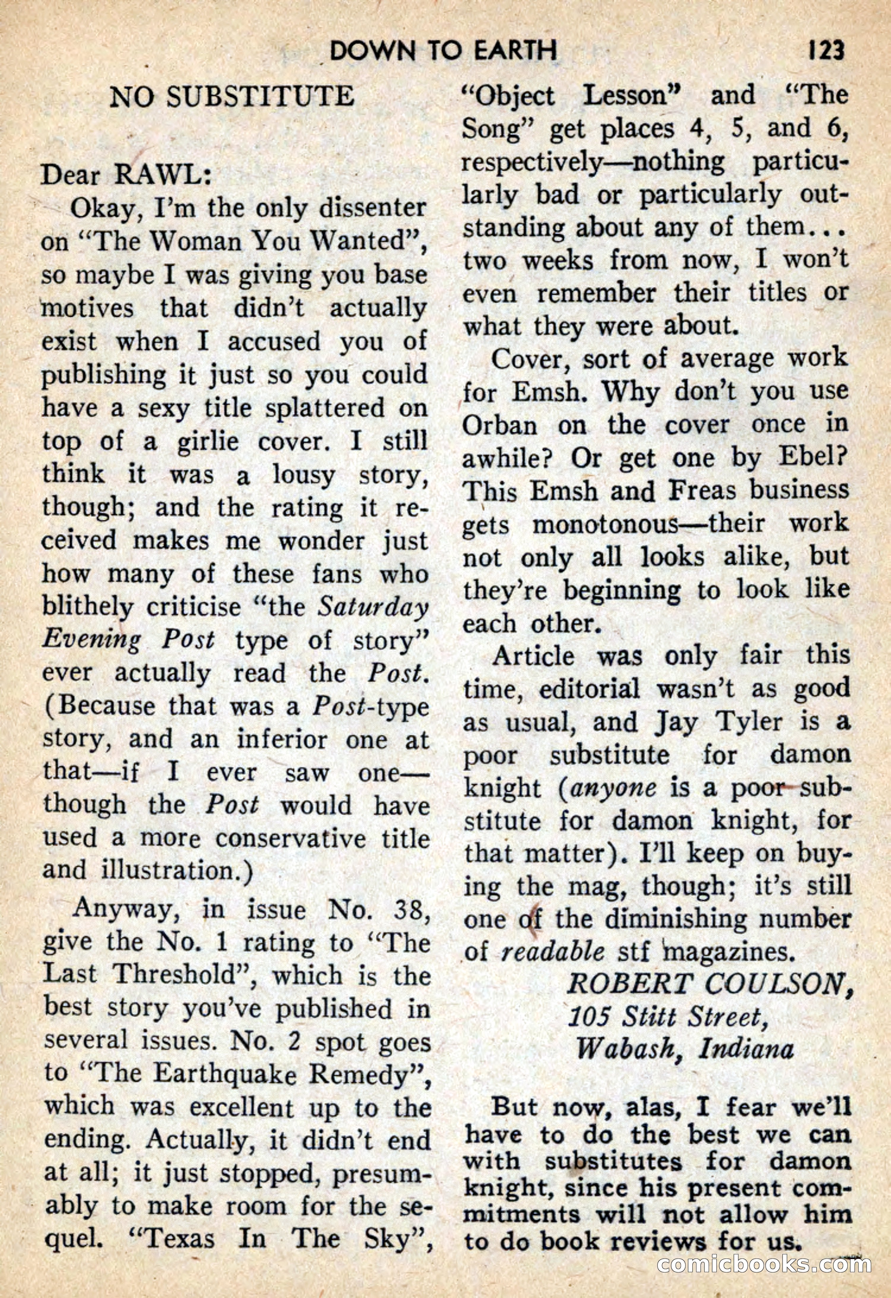 Future Science Fiction, February 1959 — page 123 of 132