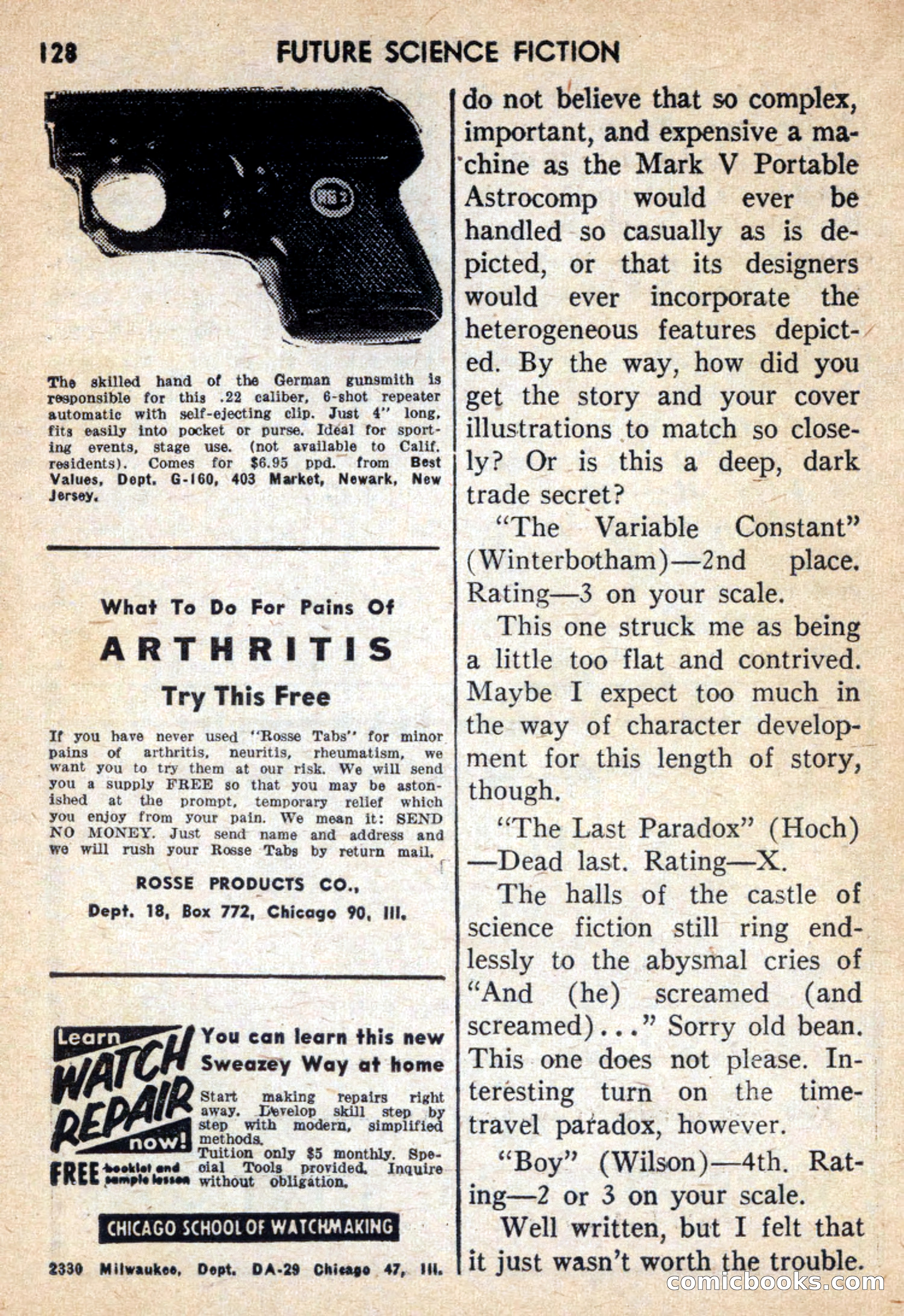 Future Science Fiction, February 1959 — page 128 of 132