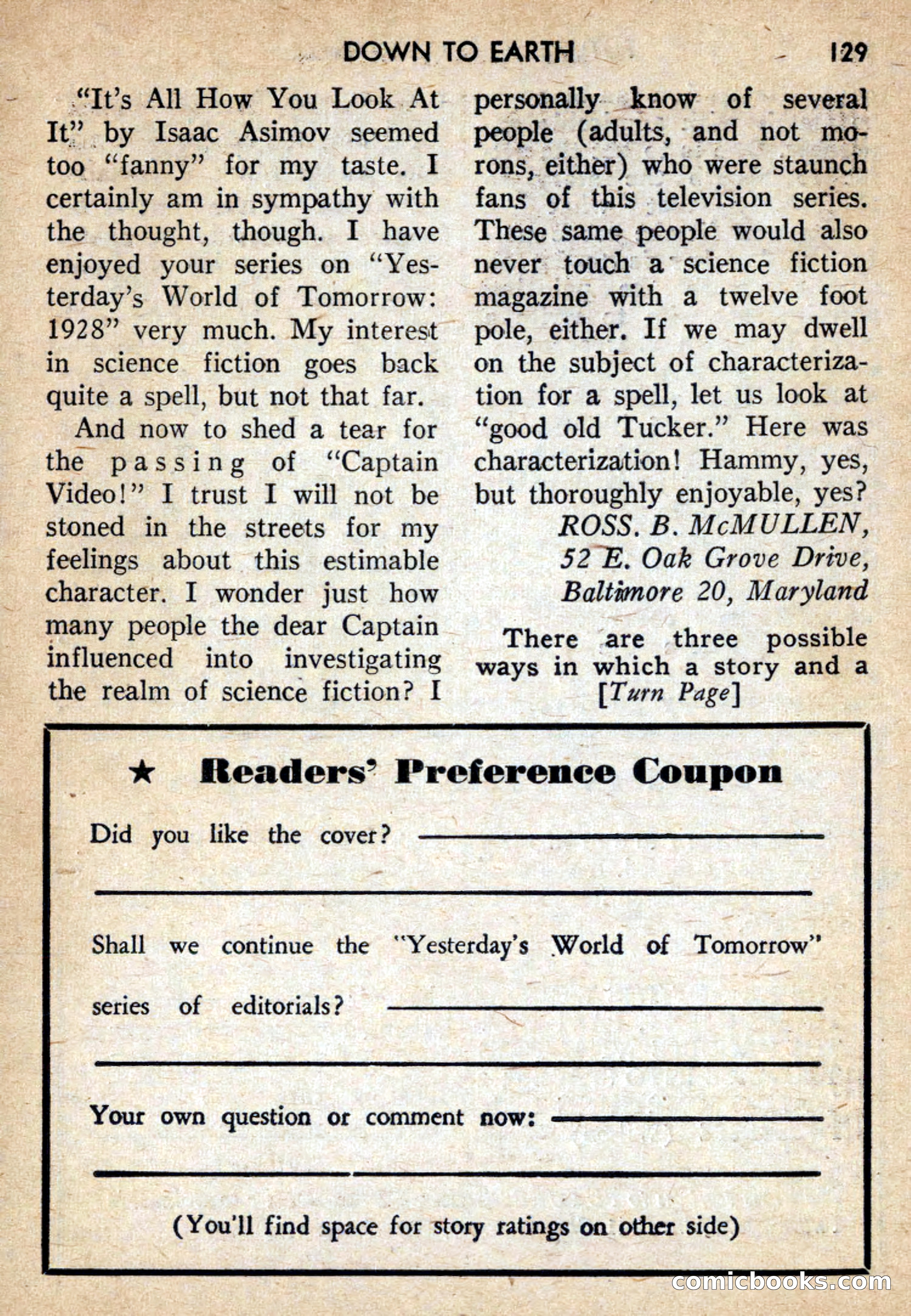 Future Science Fiction, February 1959 — page 129 of 132