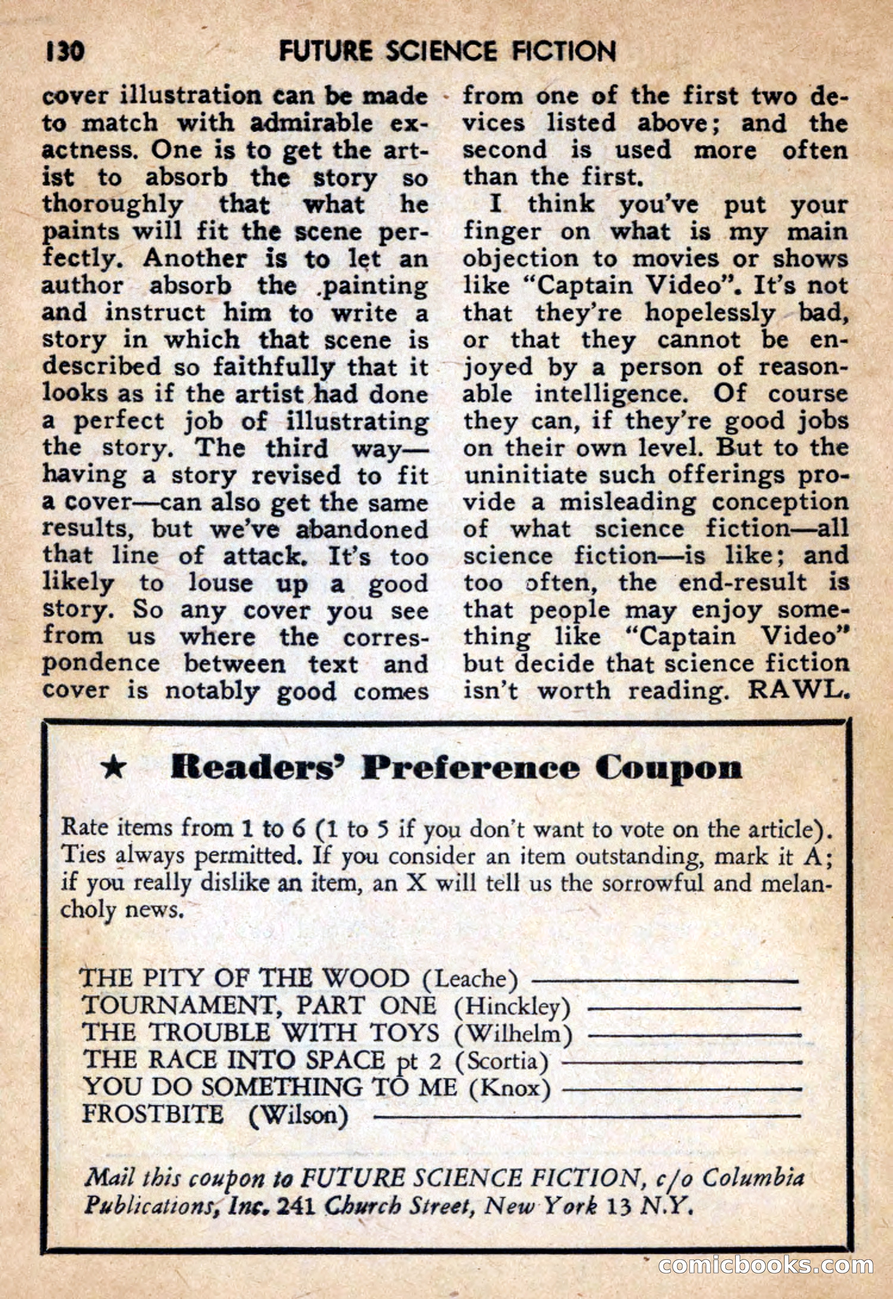 Future Science Fiction, February 1959 — page 130 of 132