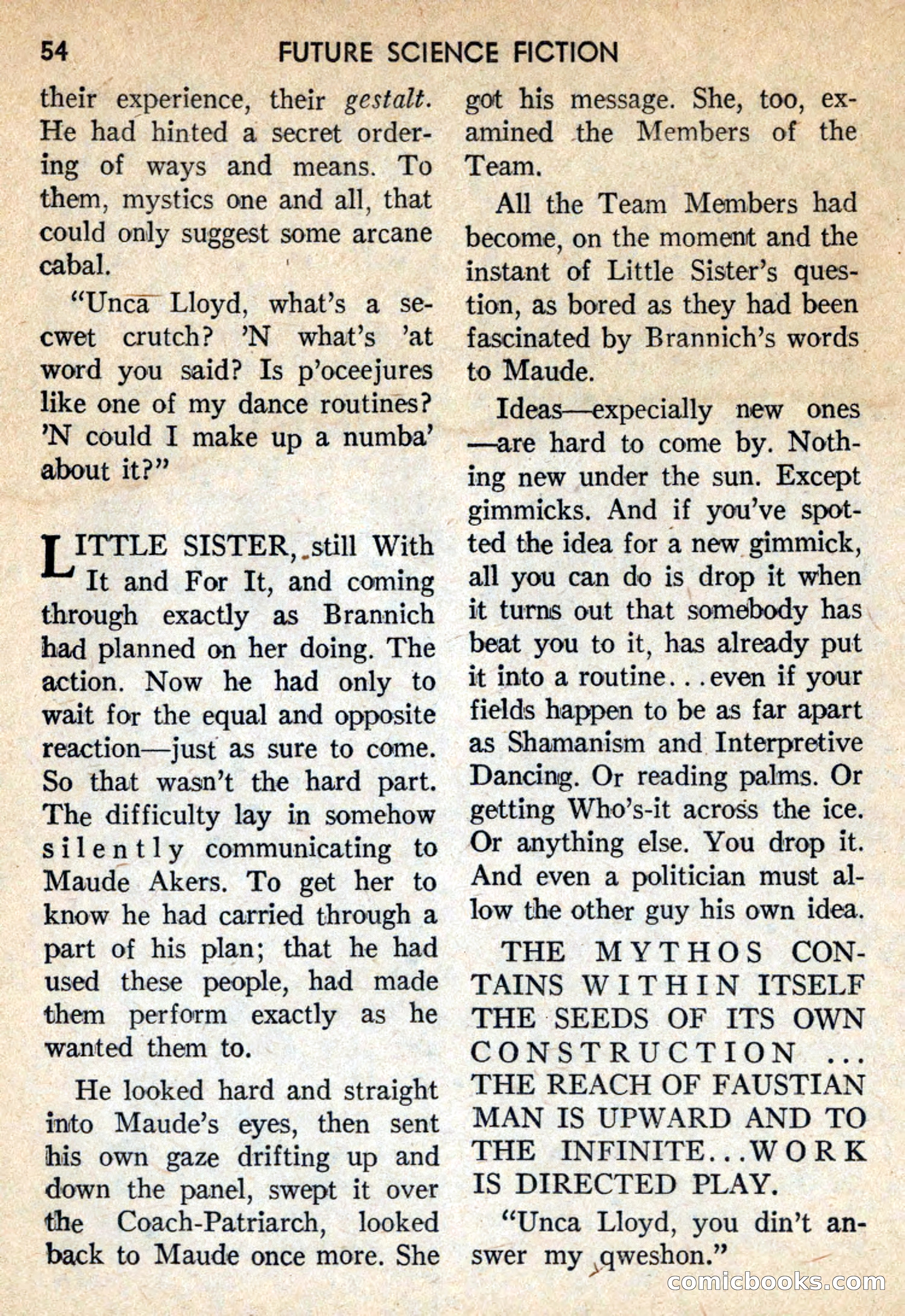 Future Science Fiction, October 1959 — page 54 of 132