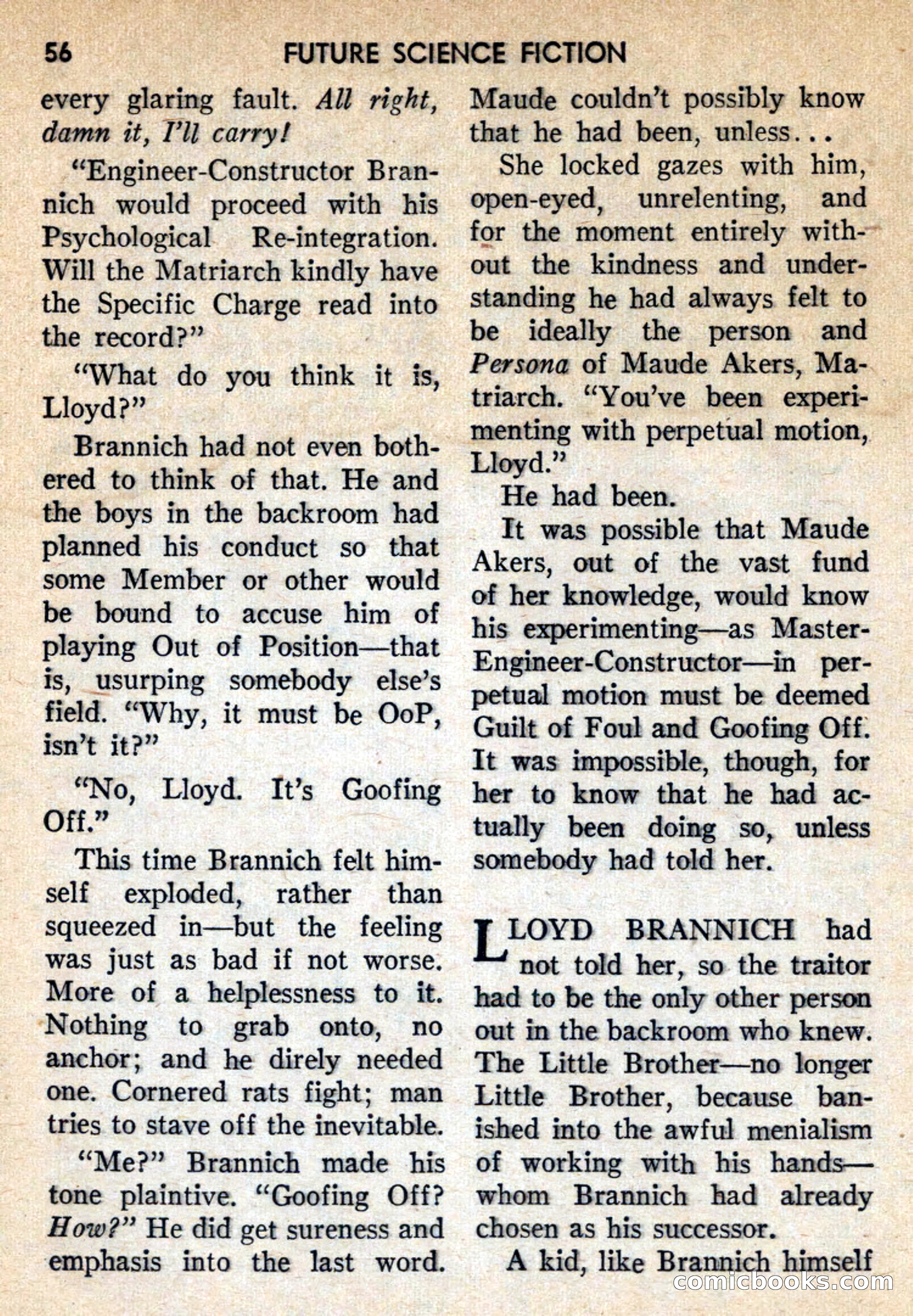 Future Science Fiction, October 1959 — page 56 of 132