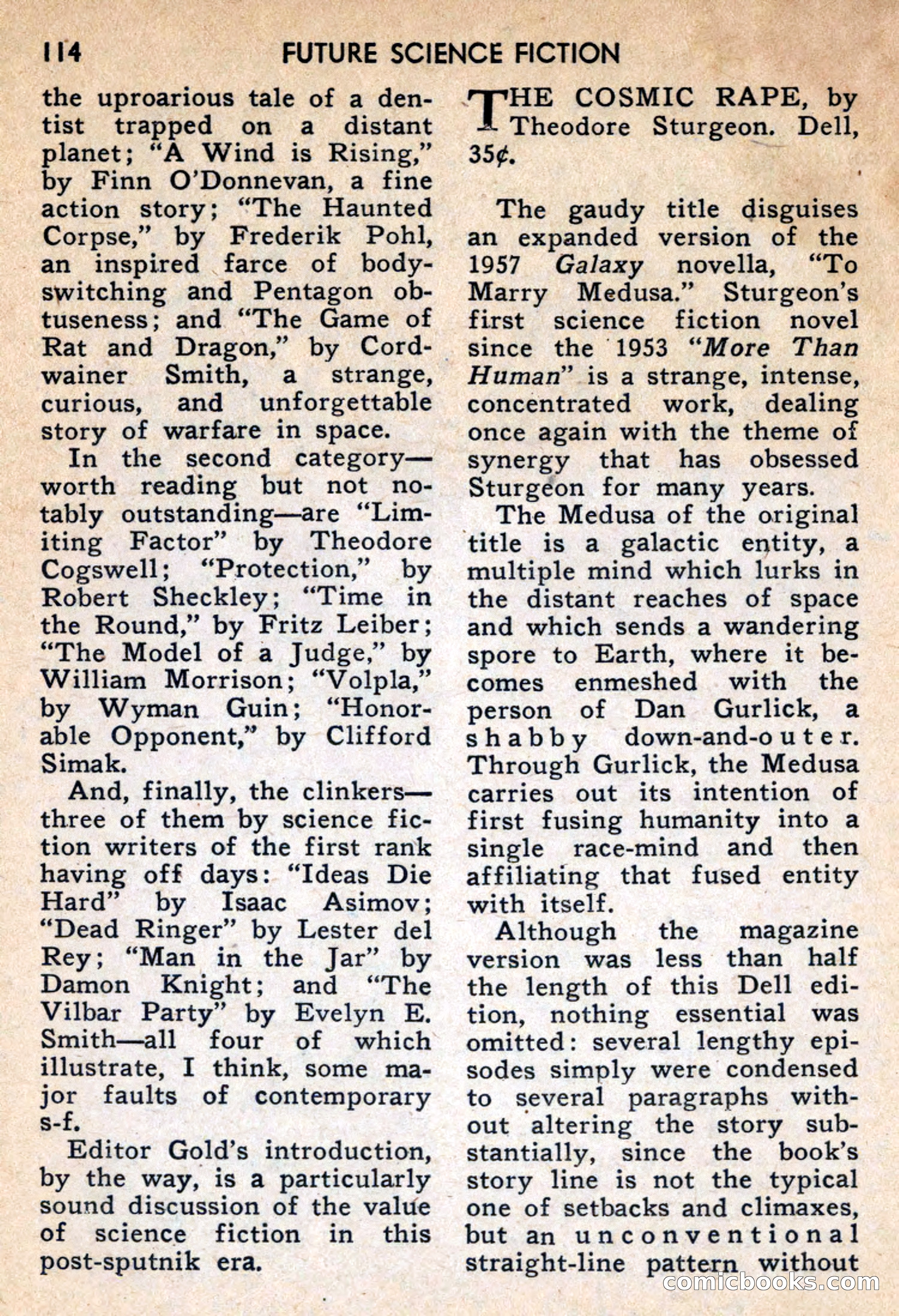 Future Science Fiction, October 1959 — page 114 of 132