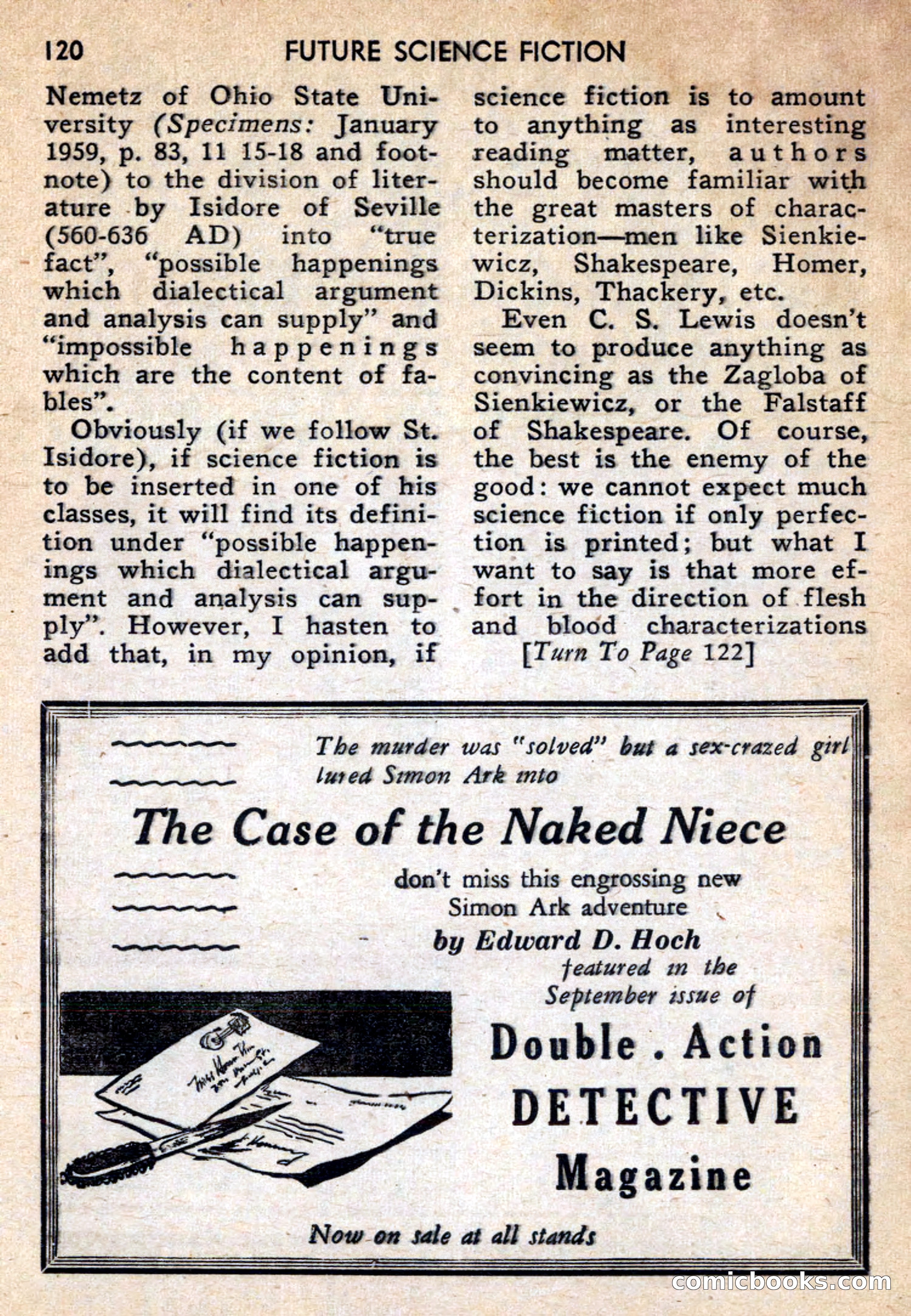 Future Science Fiction, October 1959 — page 120 of 132