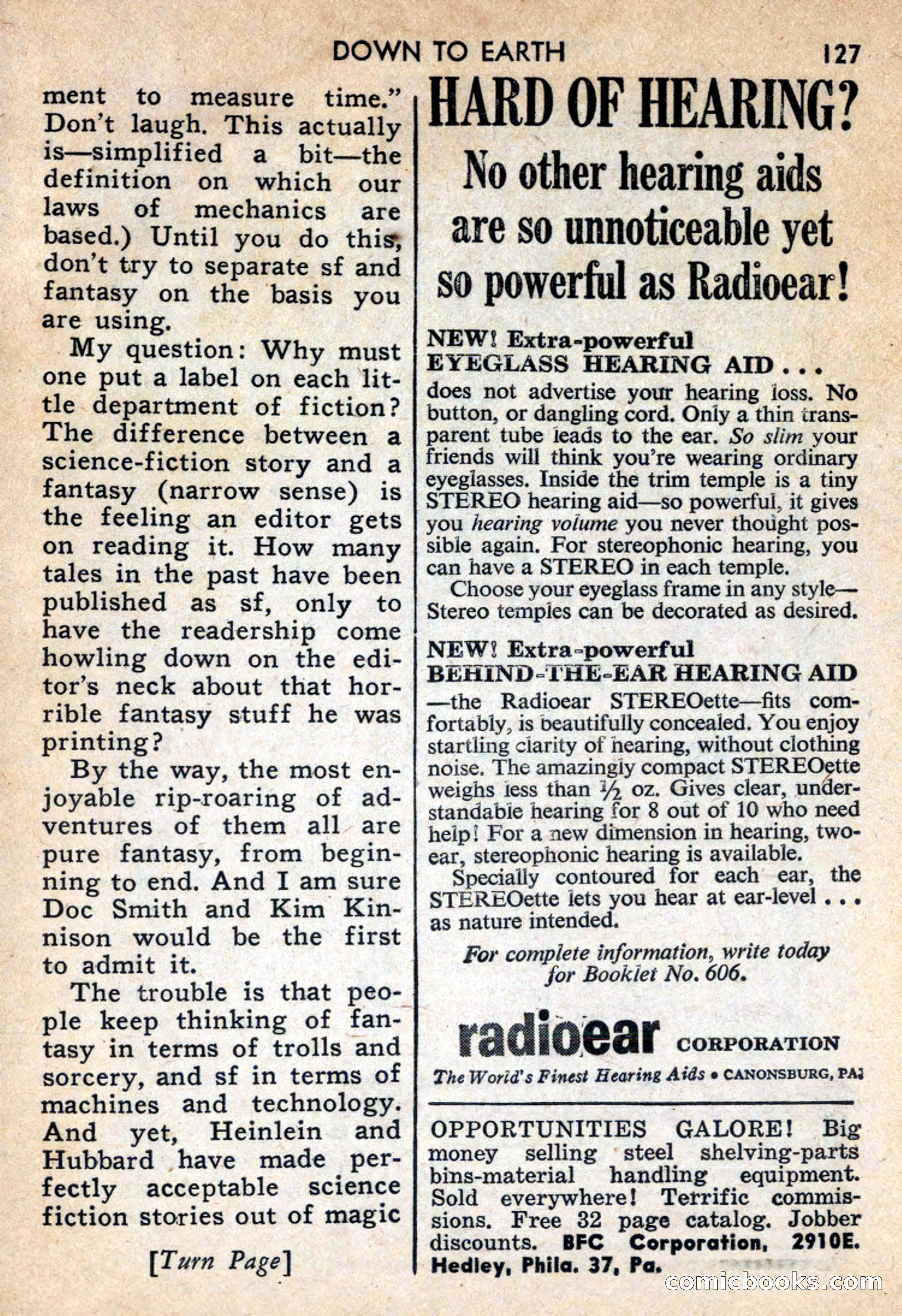 Future Science Fiction, October 1959 — page 127 of 132