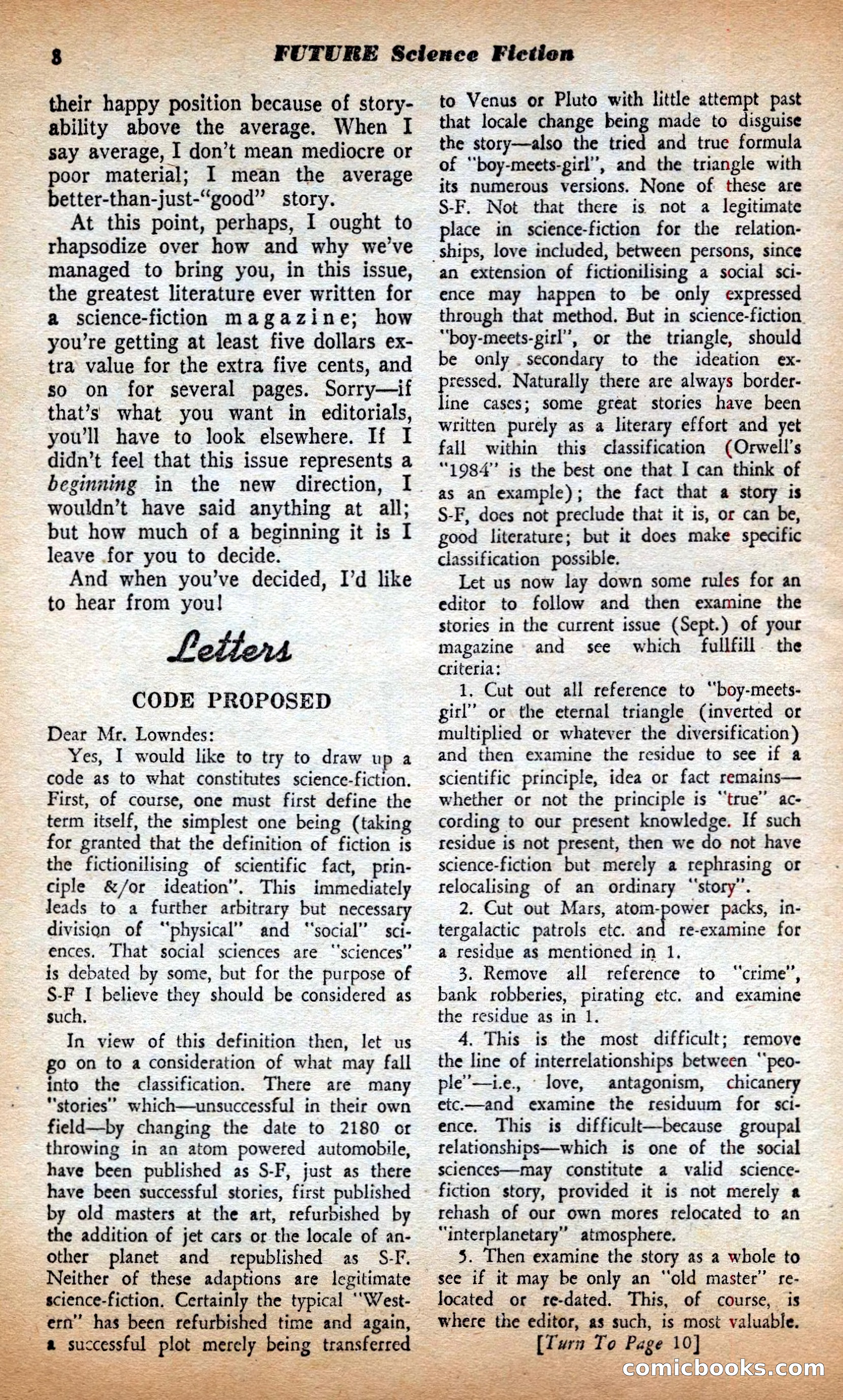 Future Science Fiction British Edition #13 — page 8 of 100