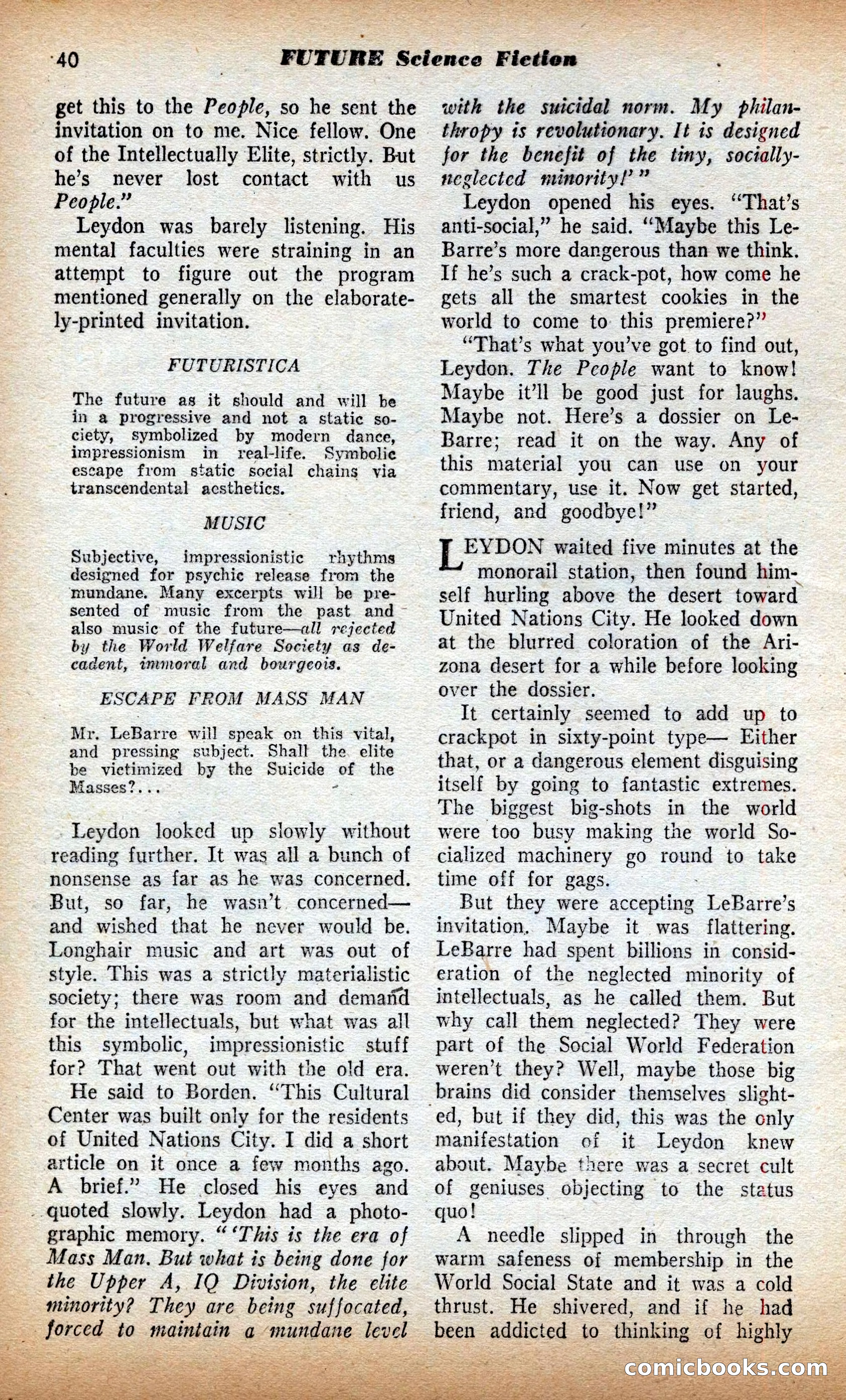 Future Science Fiction British Edition #13 — page 40 of 100