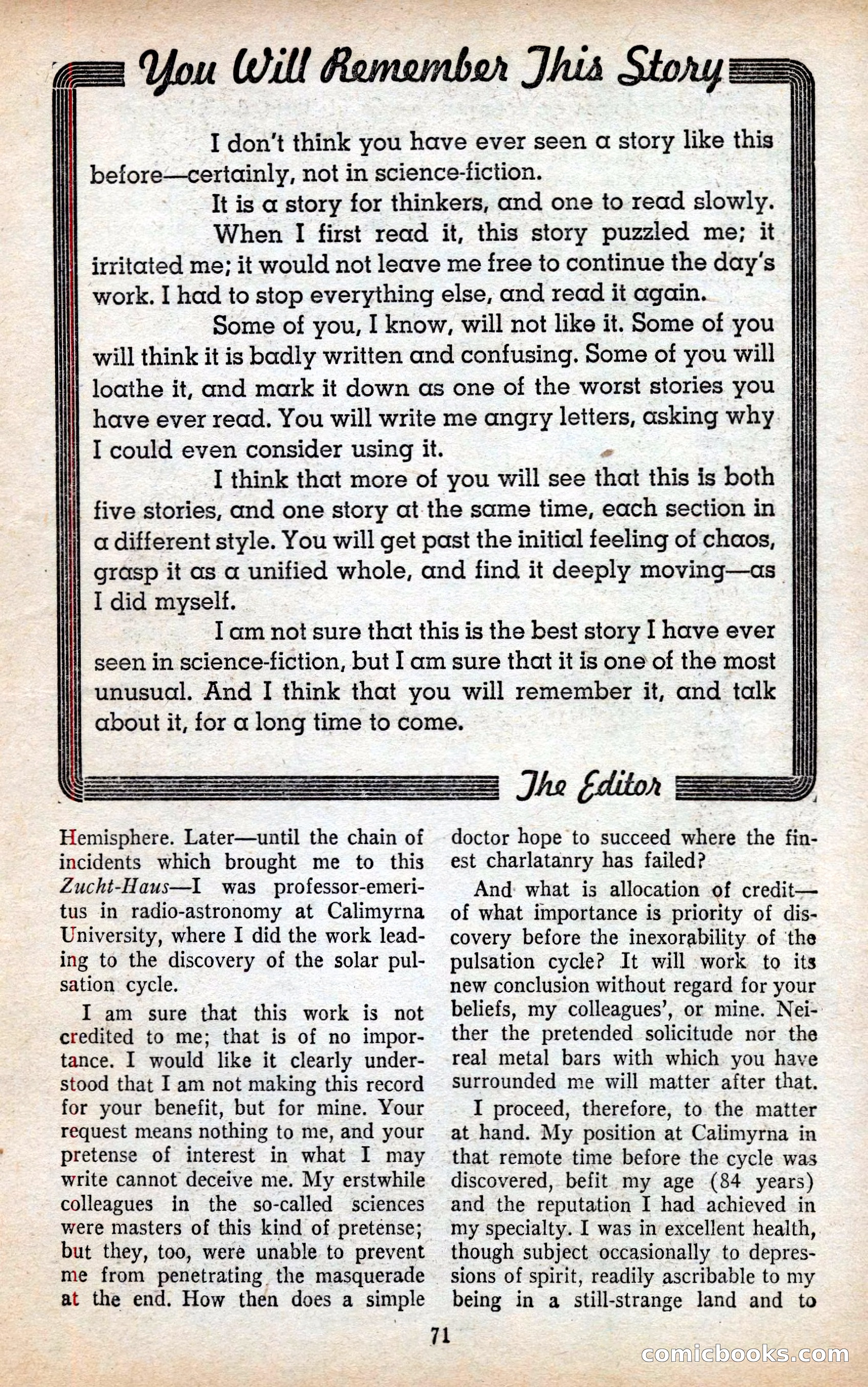 Future Science Fiction British Edition #13 — page 71 of 100
