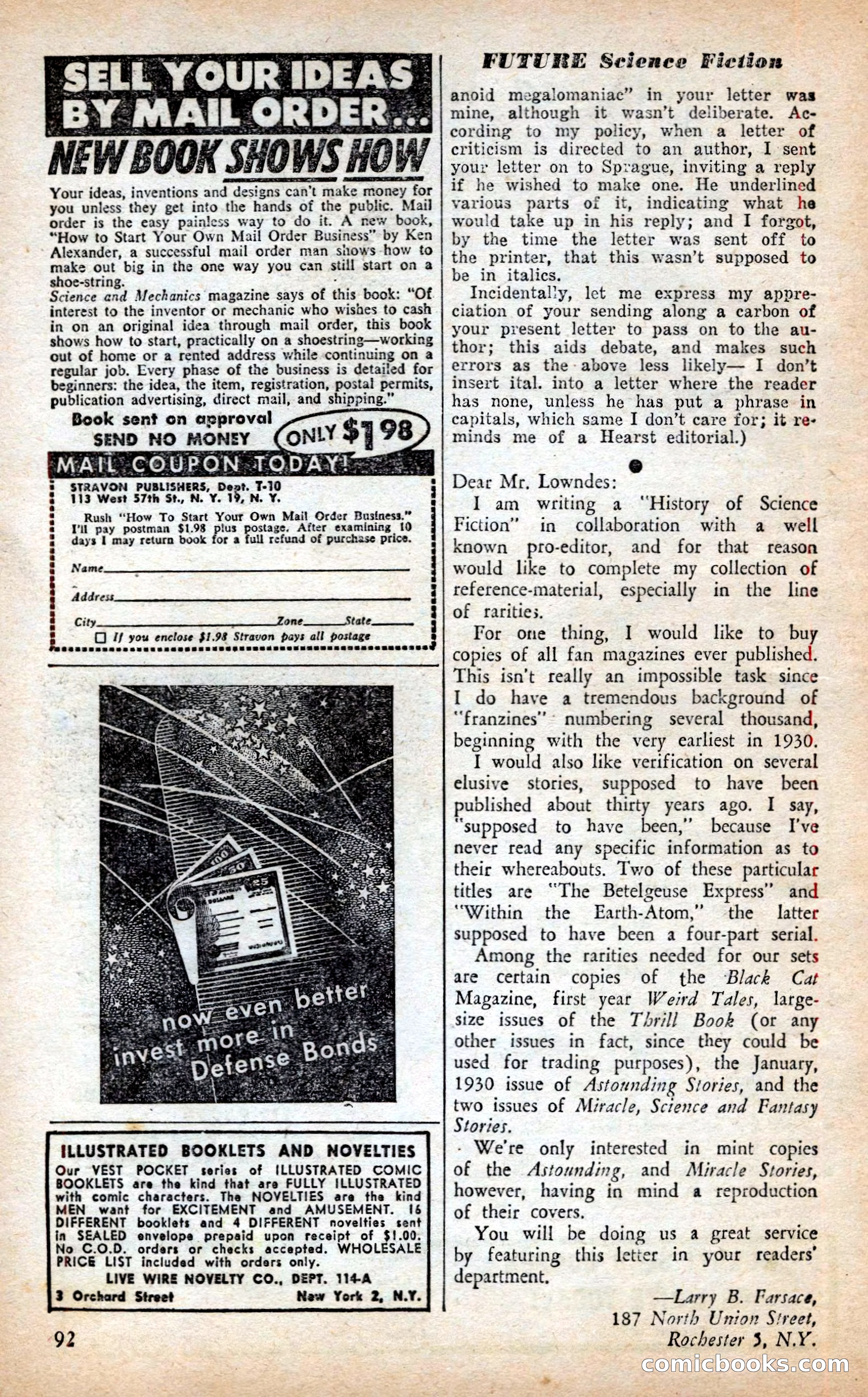 Future Science Fiction British Edition #13 — page 92 of 100