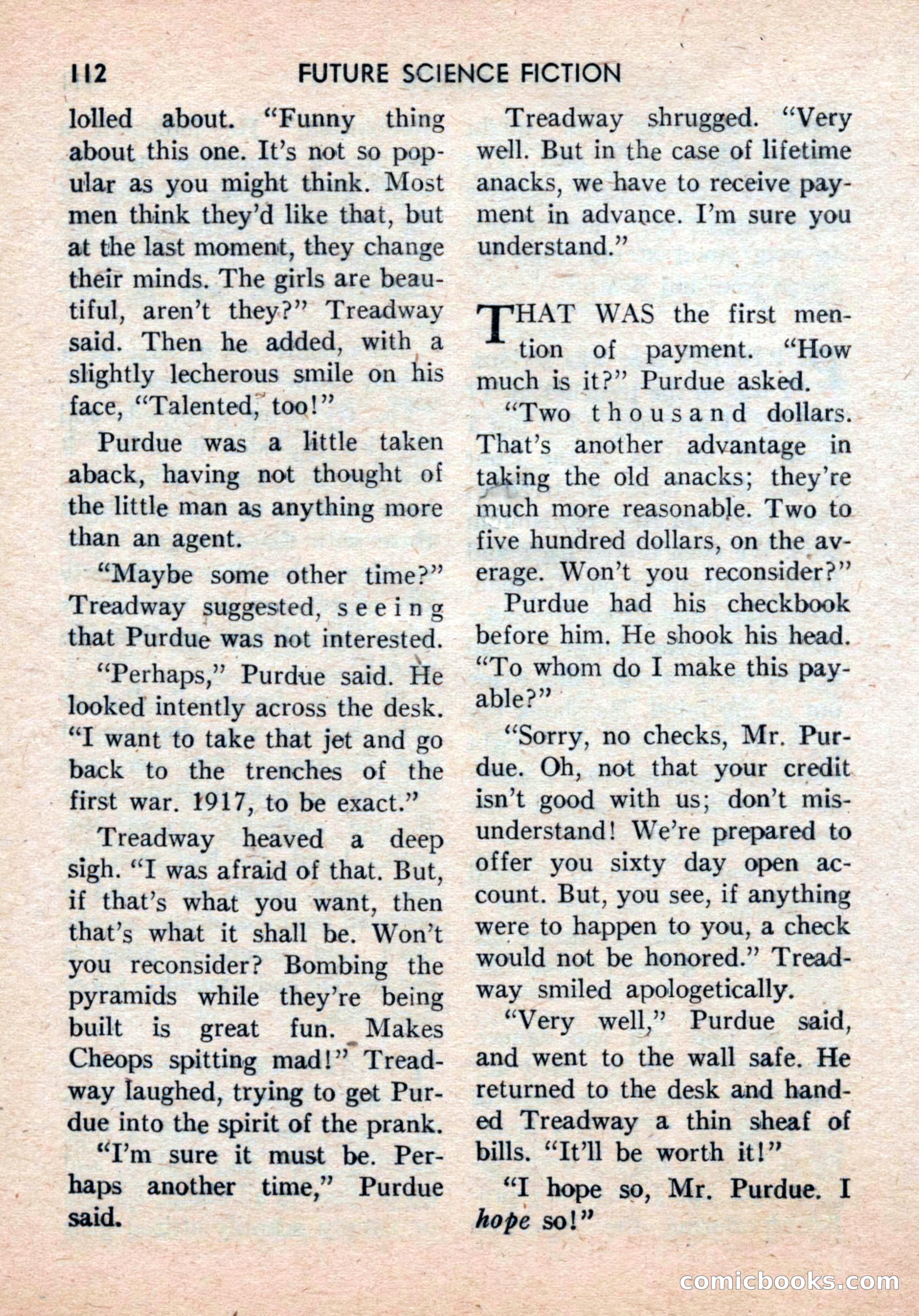 Future Science Fiction, August 1959 — page 112 of 132
