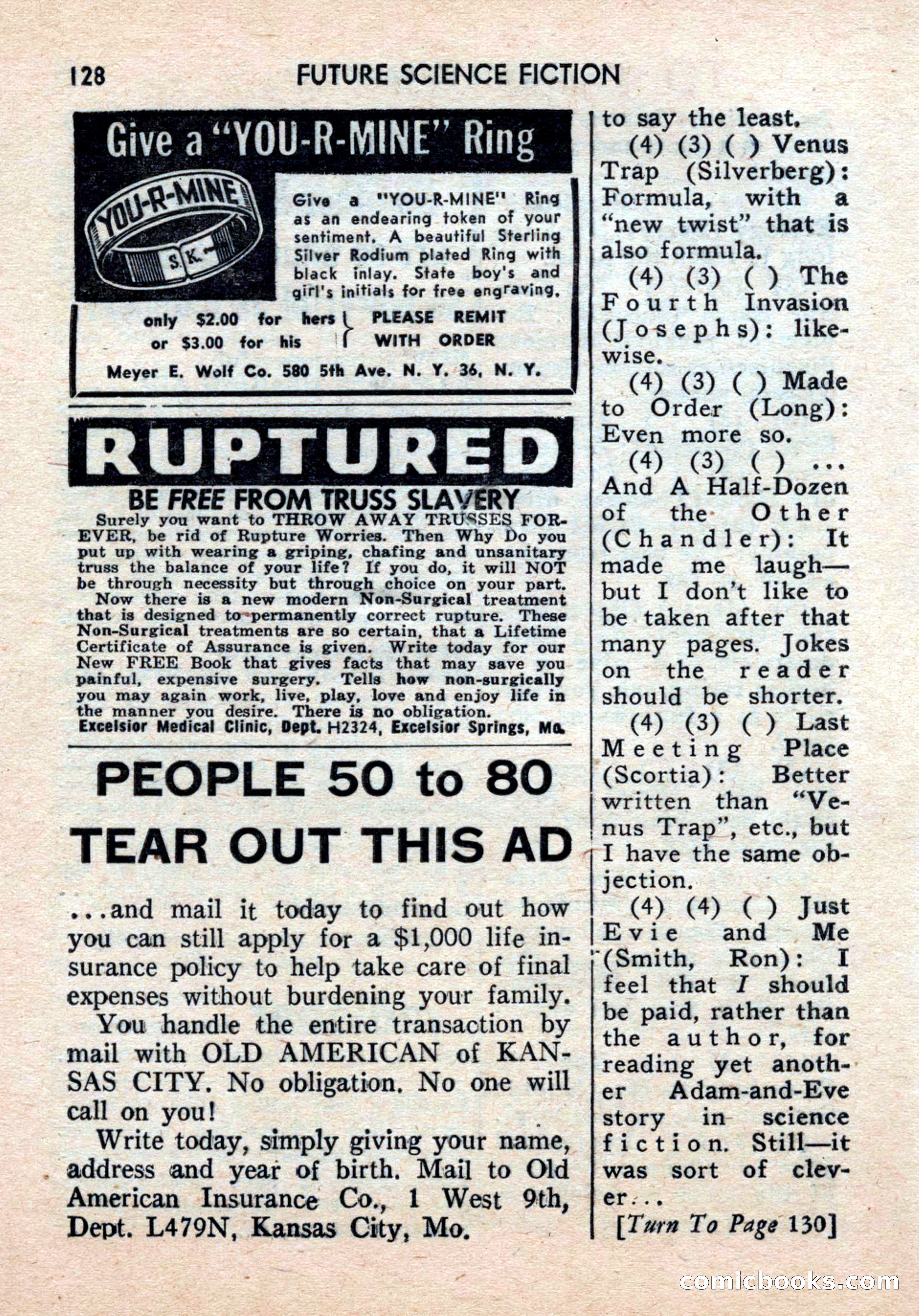 Future Science Fiction, August 1959 — page 128 of 132