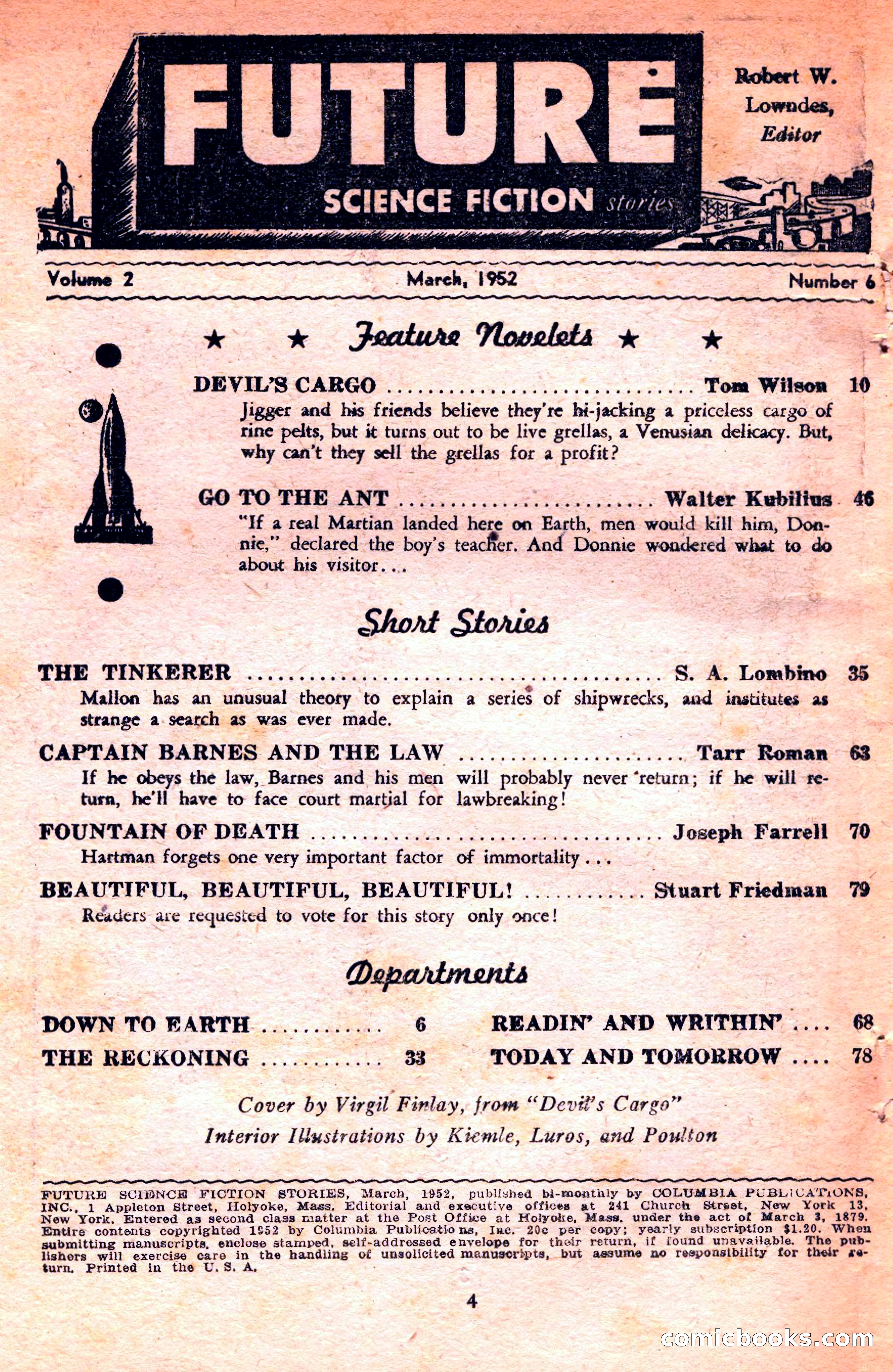 Future Science Fiction, March 1952 — page 4 of 101