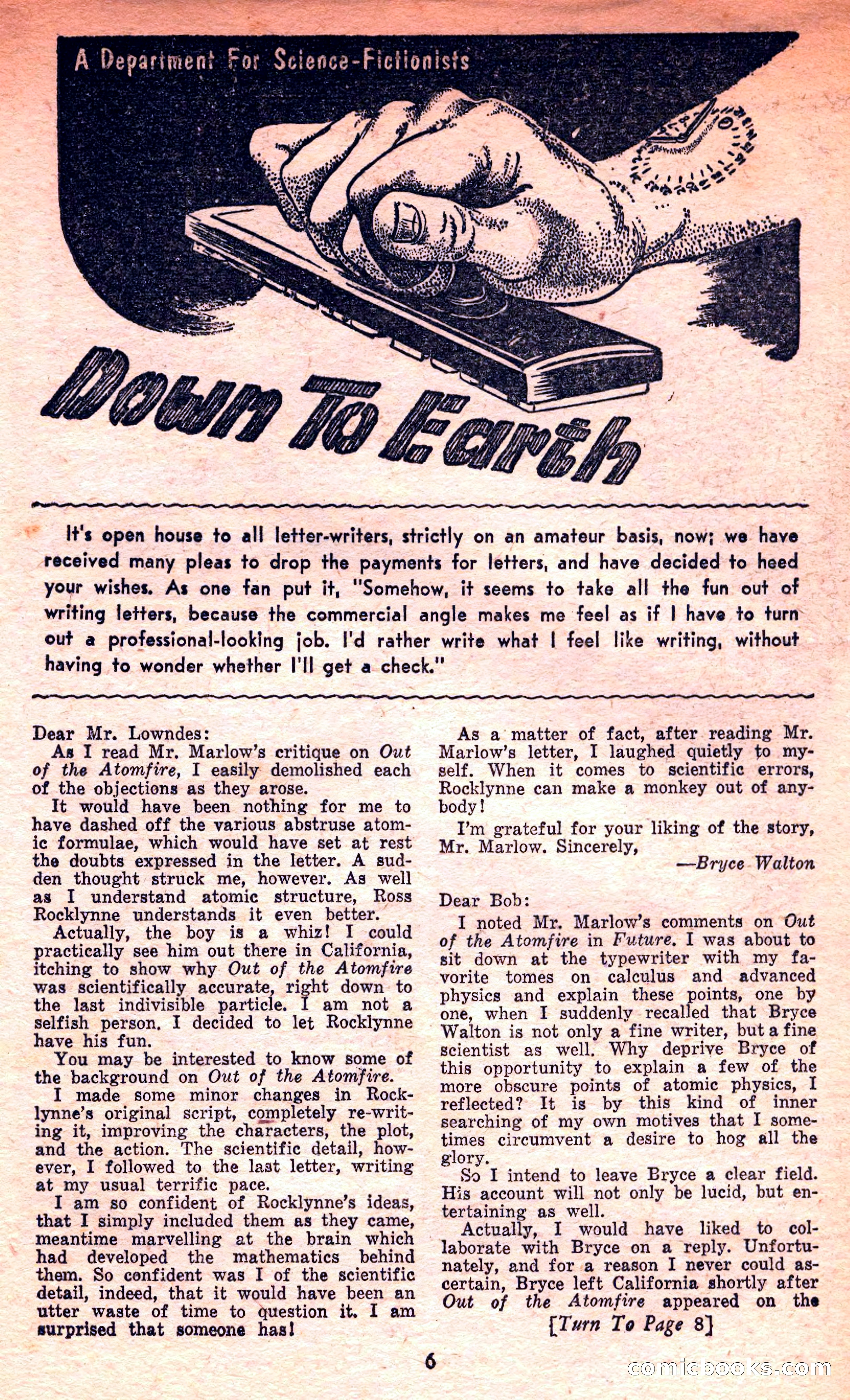 Future Science Fiction, March 1952 — page 6 of 101