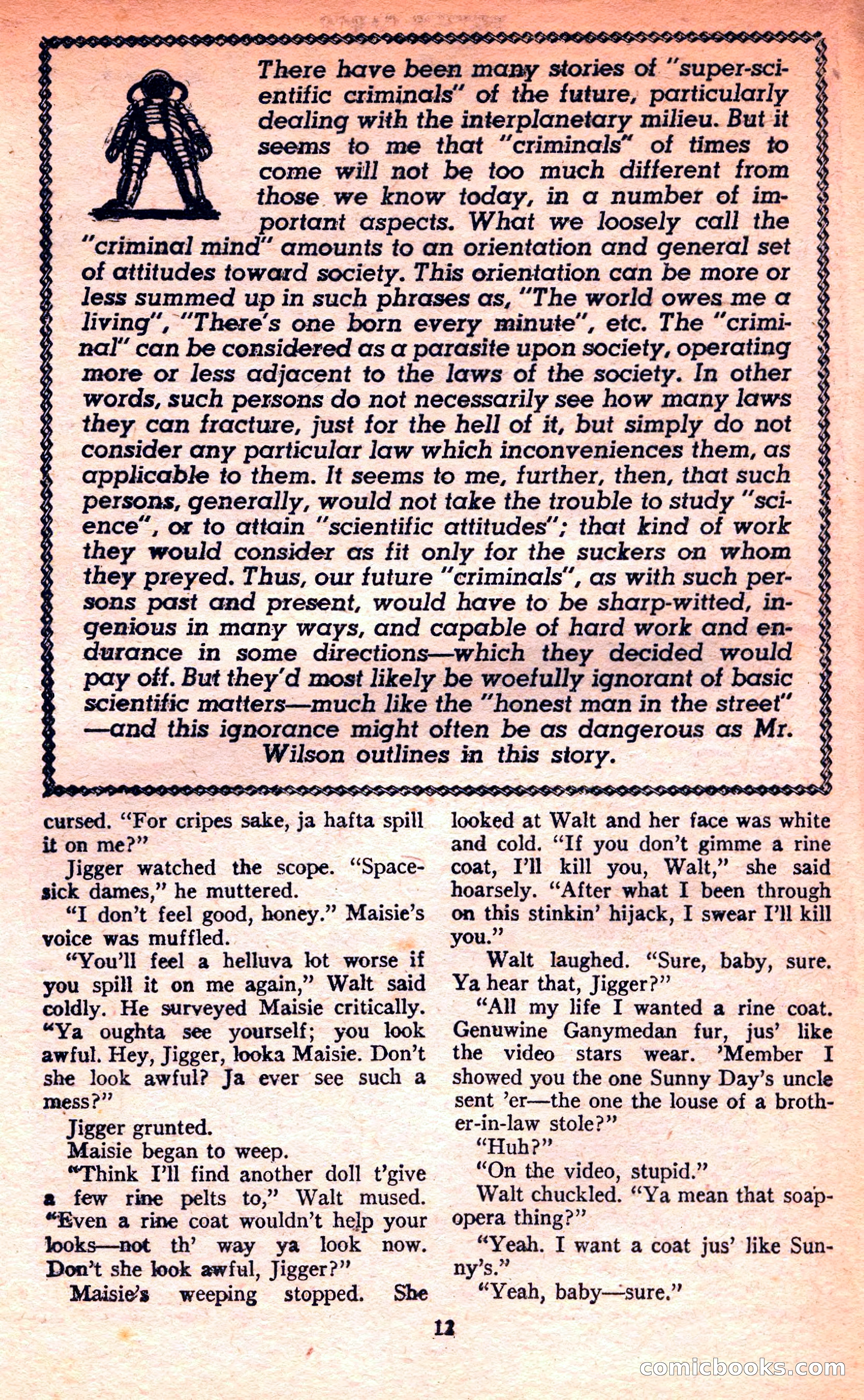 Future Science Fiction, March 1952 — page 12 of 101