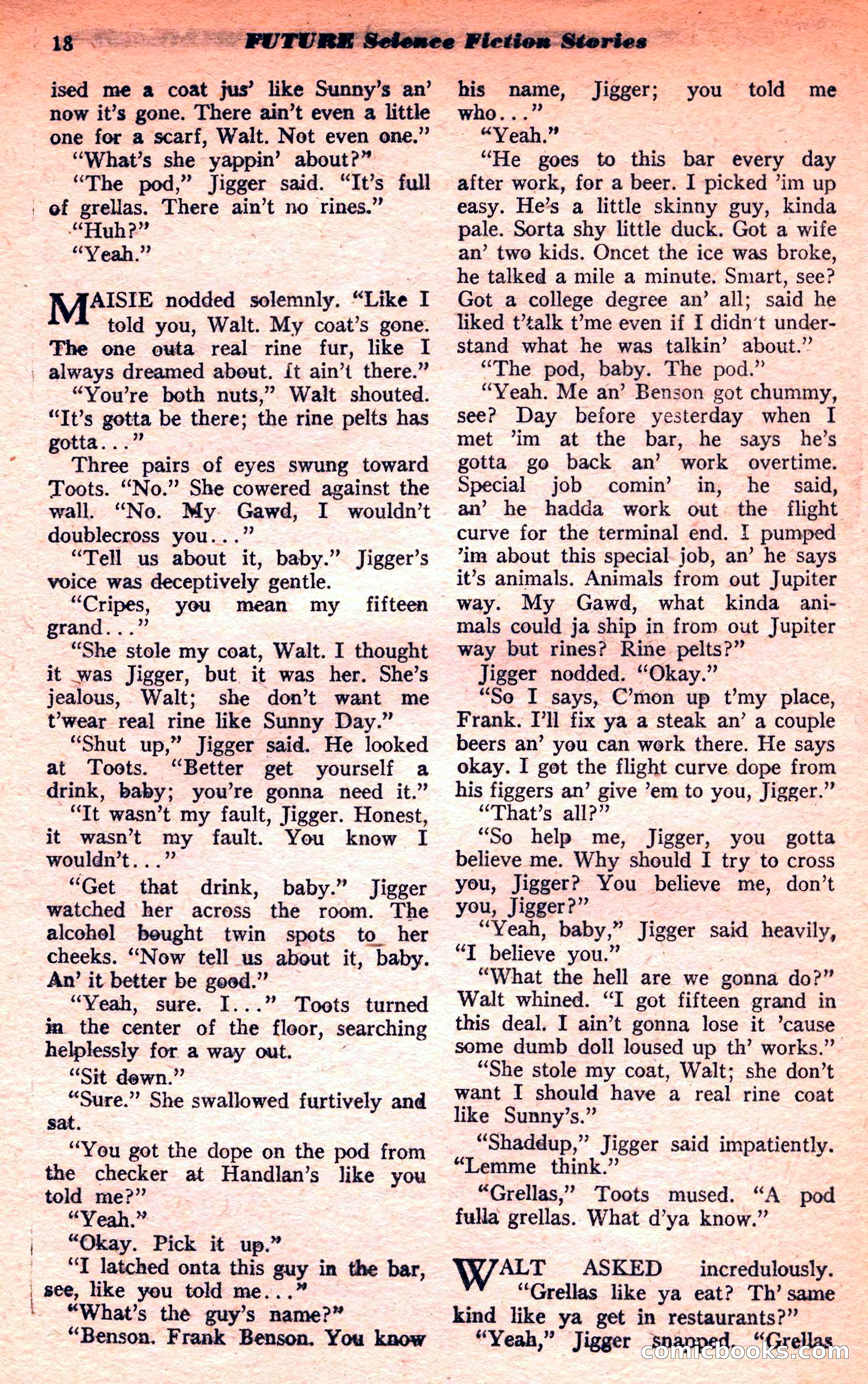 Future Science Fiction, March 1952 — page 18 of 101