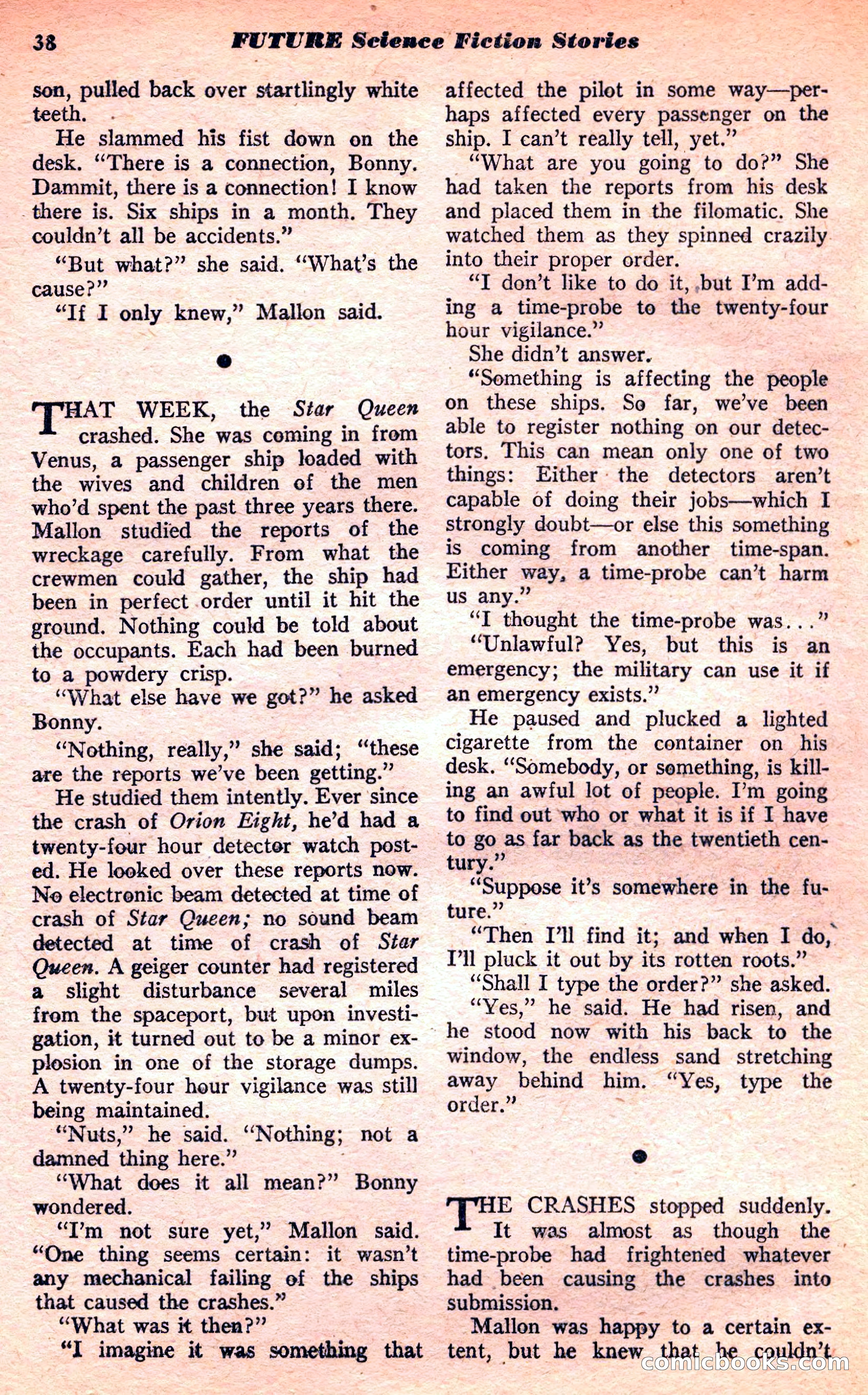 Future Science Fiction, March 1952 — page 38 of 101