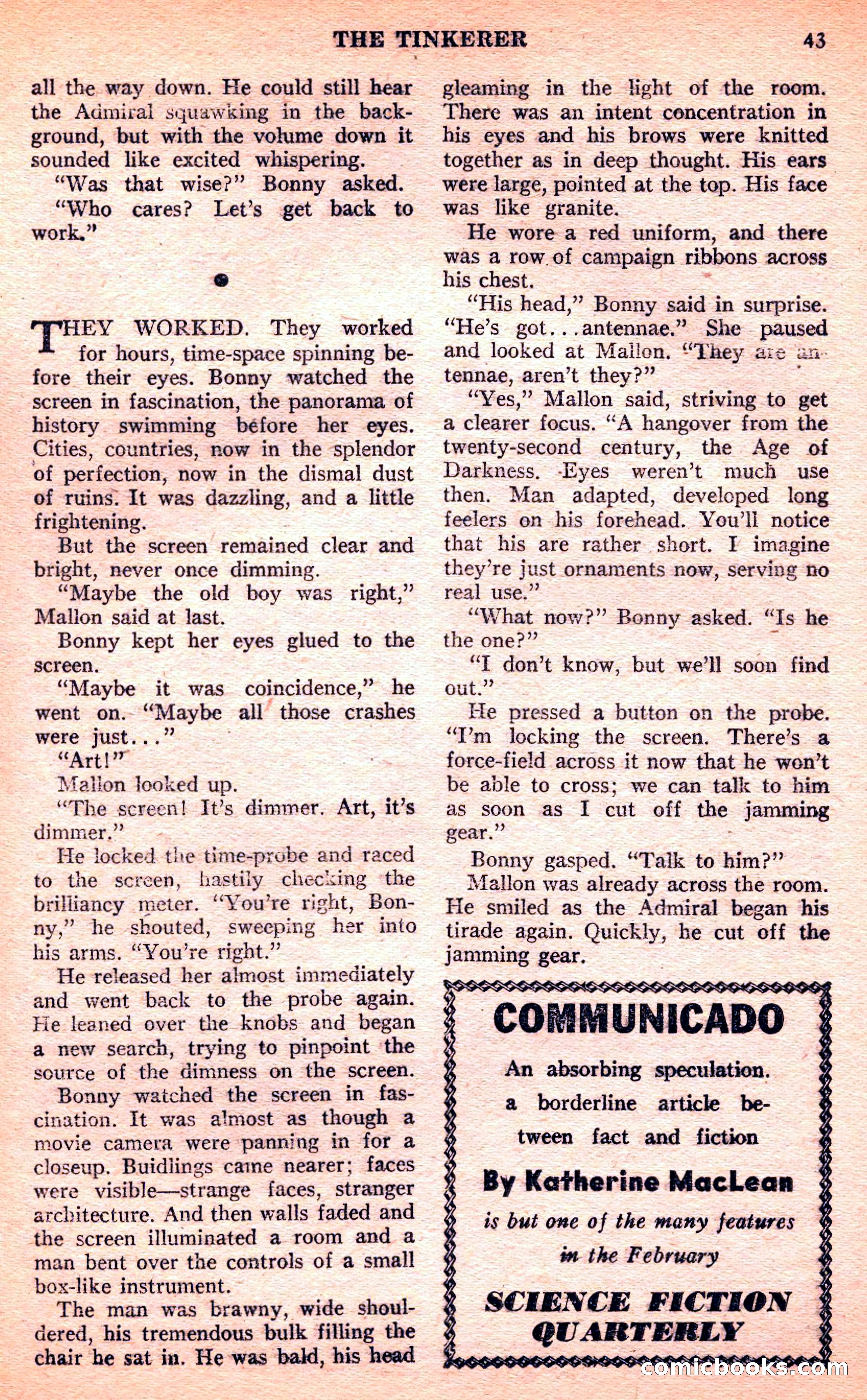 Future Science Fiction, March 1952 — page 43 of 101