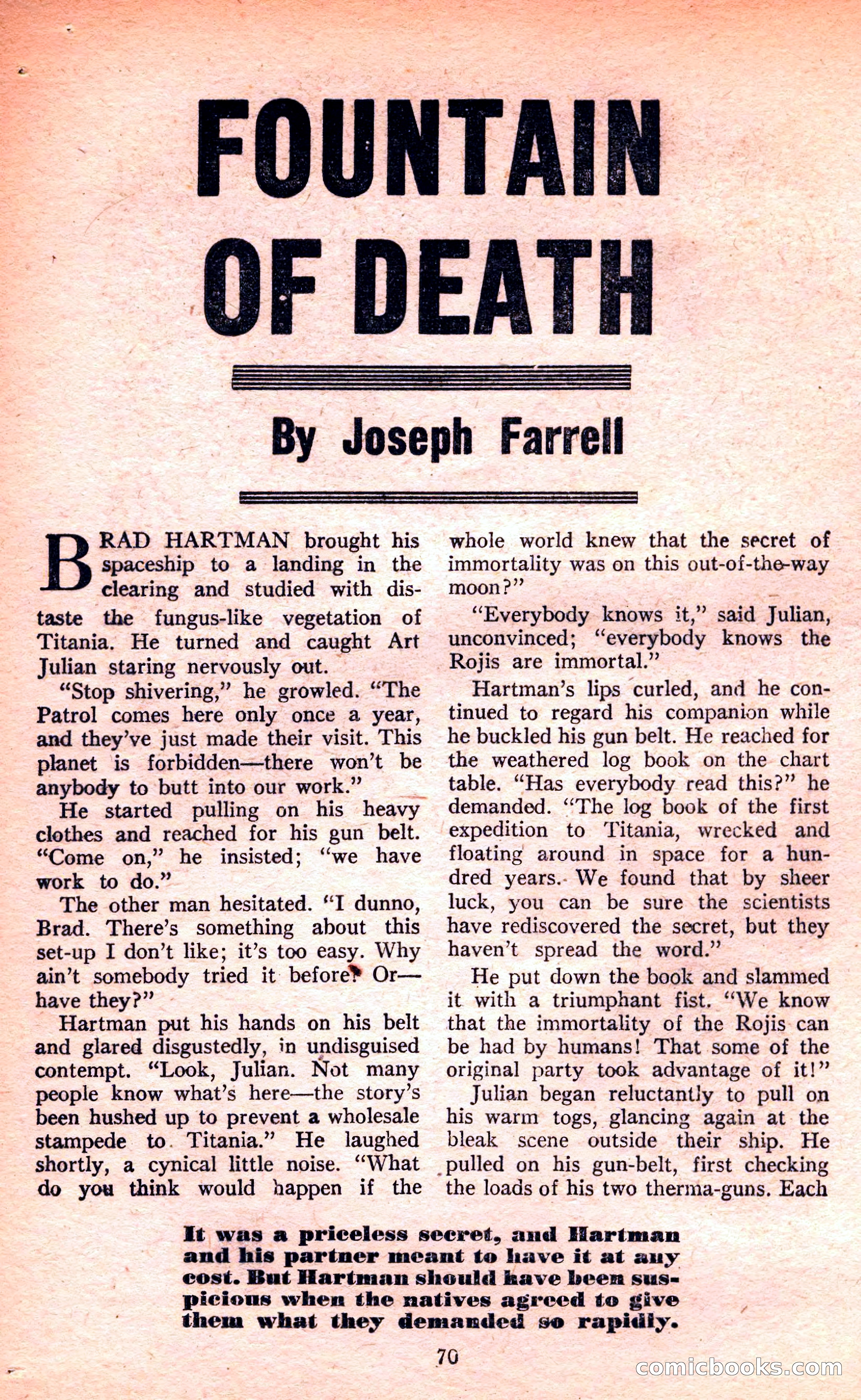 Future Science Fiction, March 1952 — page 70 of 101