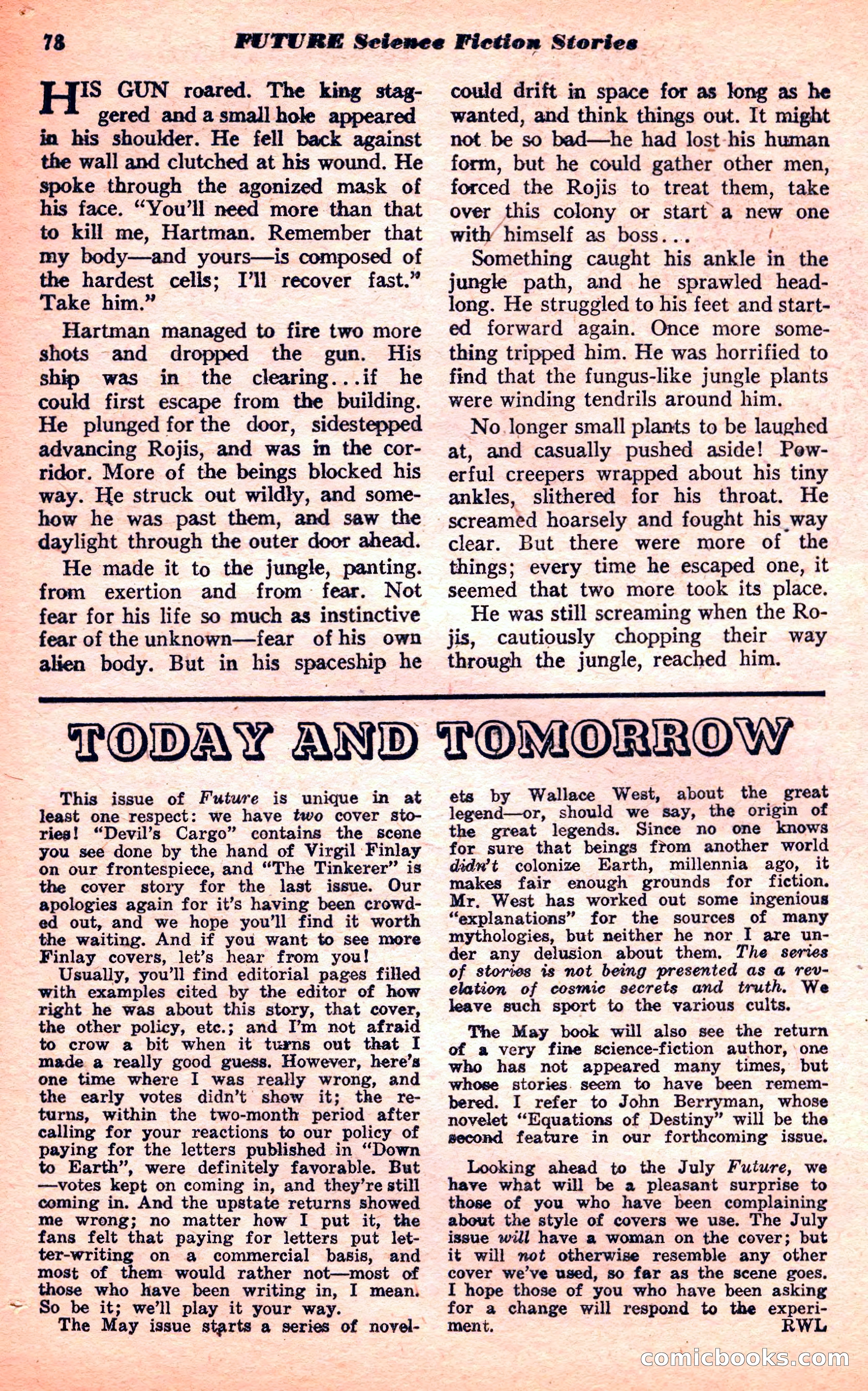 Future Science Fiction, March 1952 — page 78 of 101