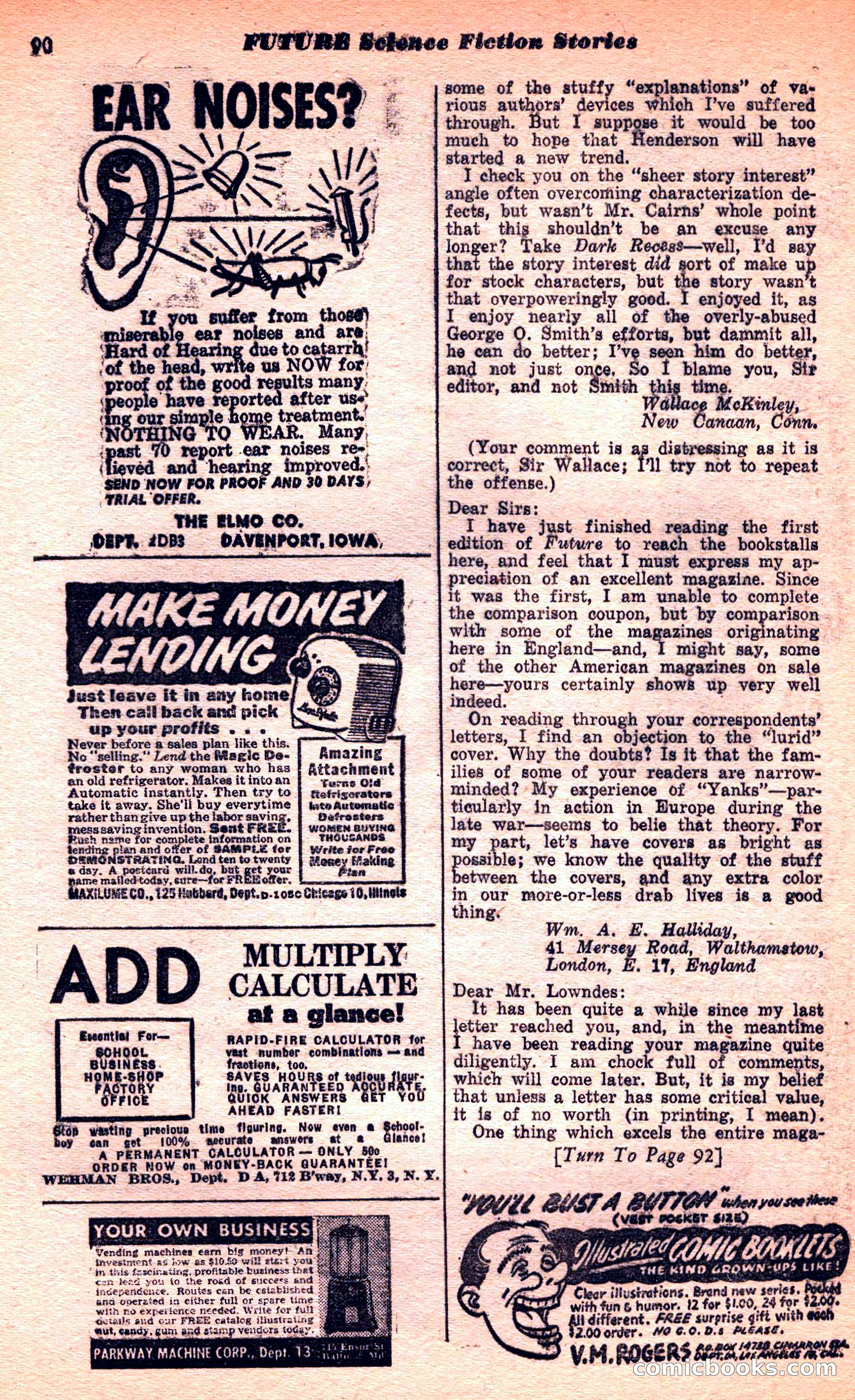 Future Science Fiction, March 1952 — page 90 of 101