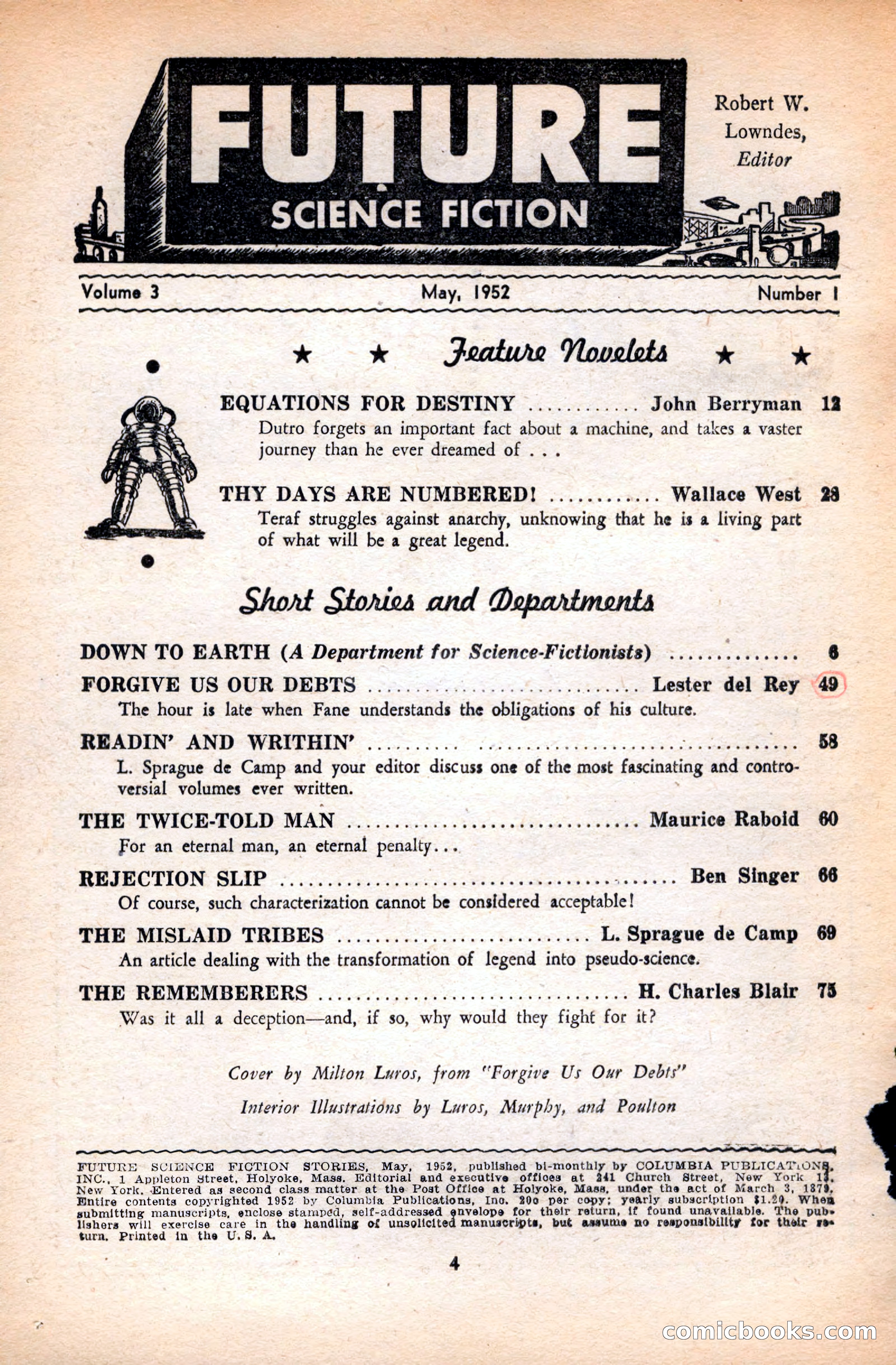 Future Science Fiction, May 1952 — page 4 of 100