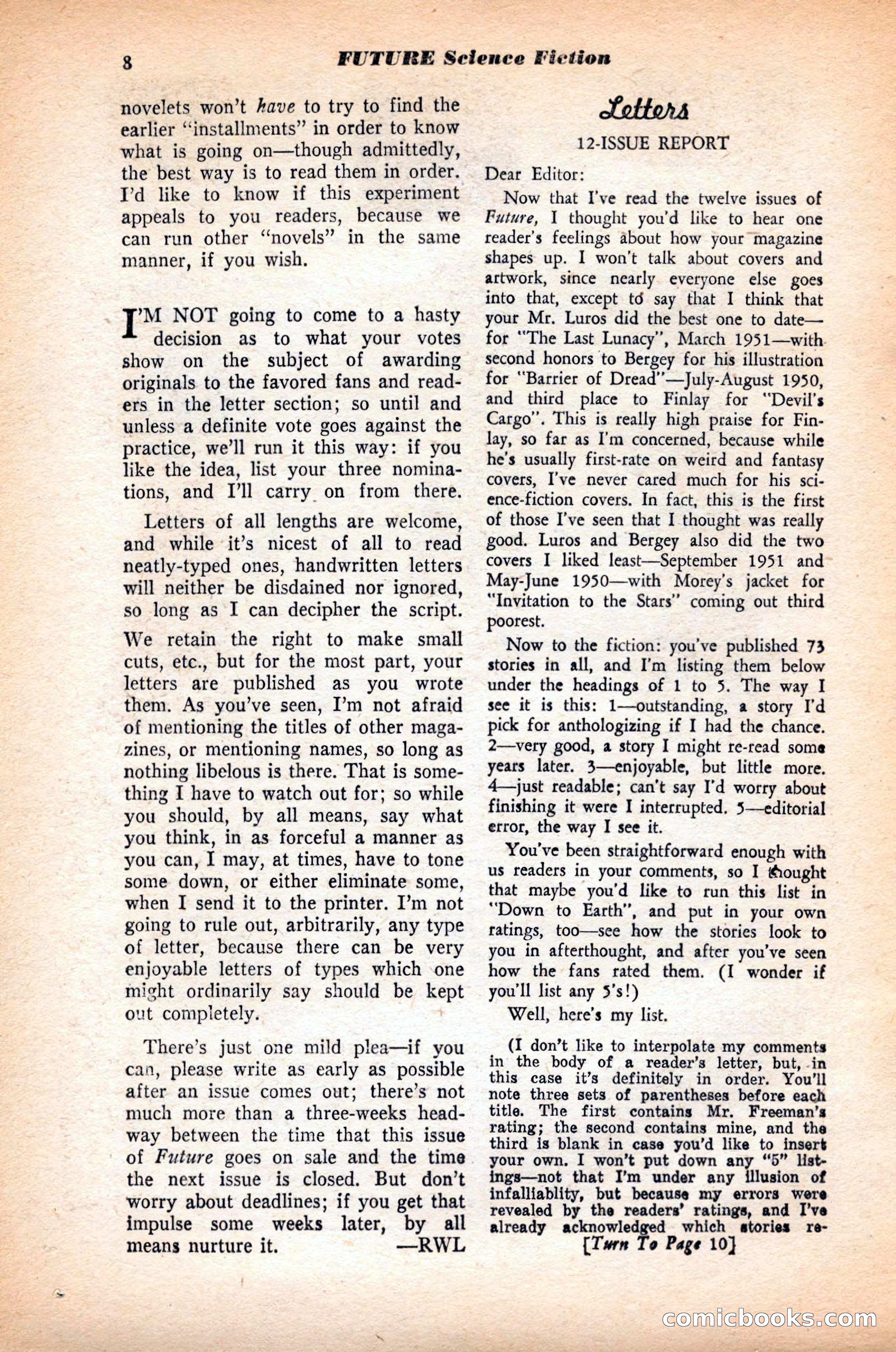 Future Science Fiction, May 1952 — page 8 of 100