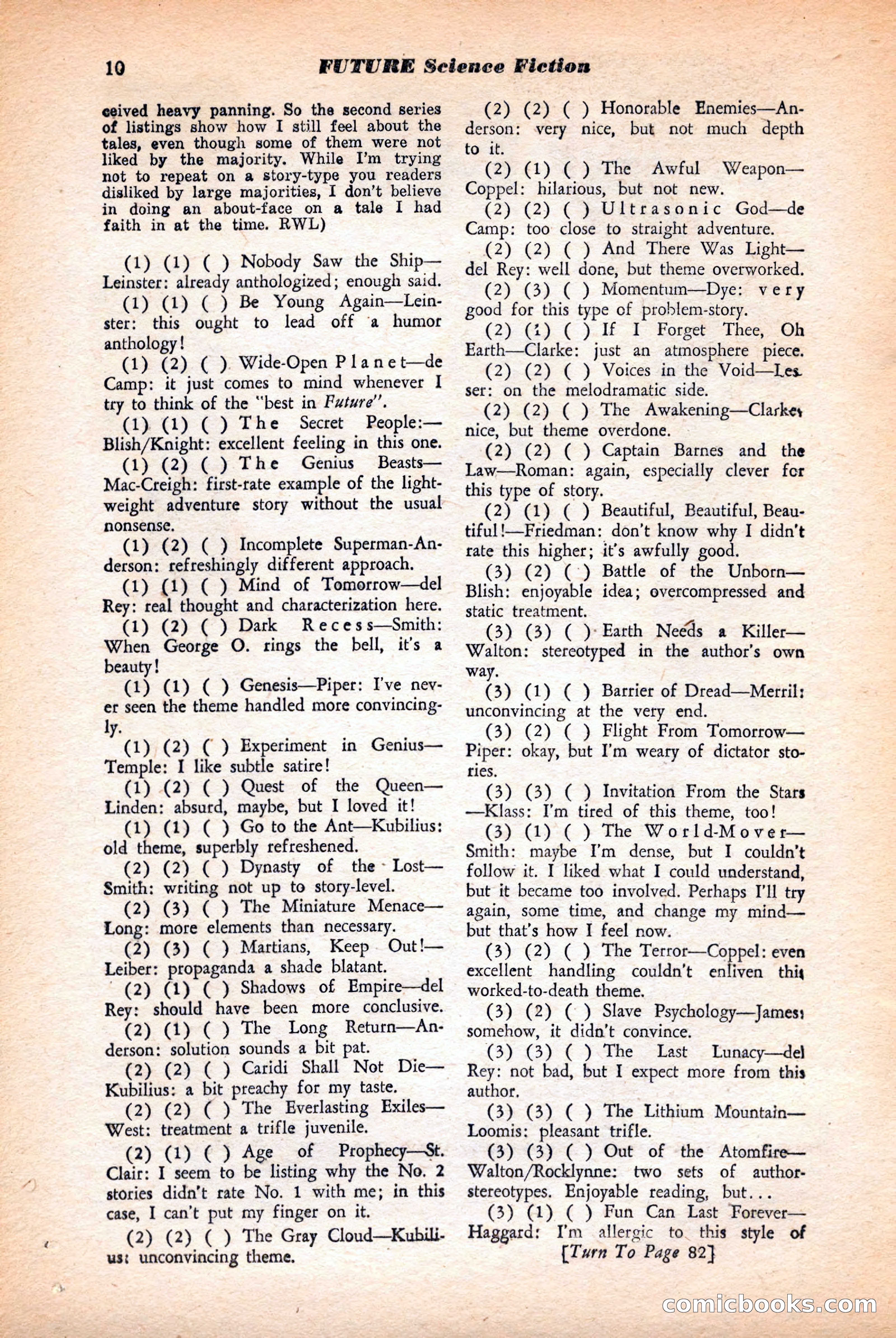 Future Science Fiction, May 1952 — page 10 of 100
