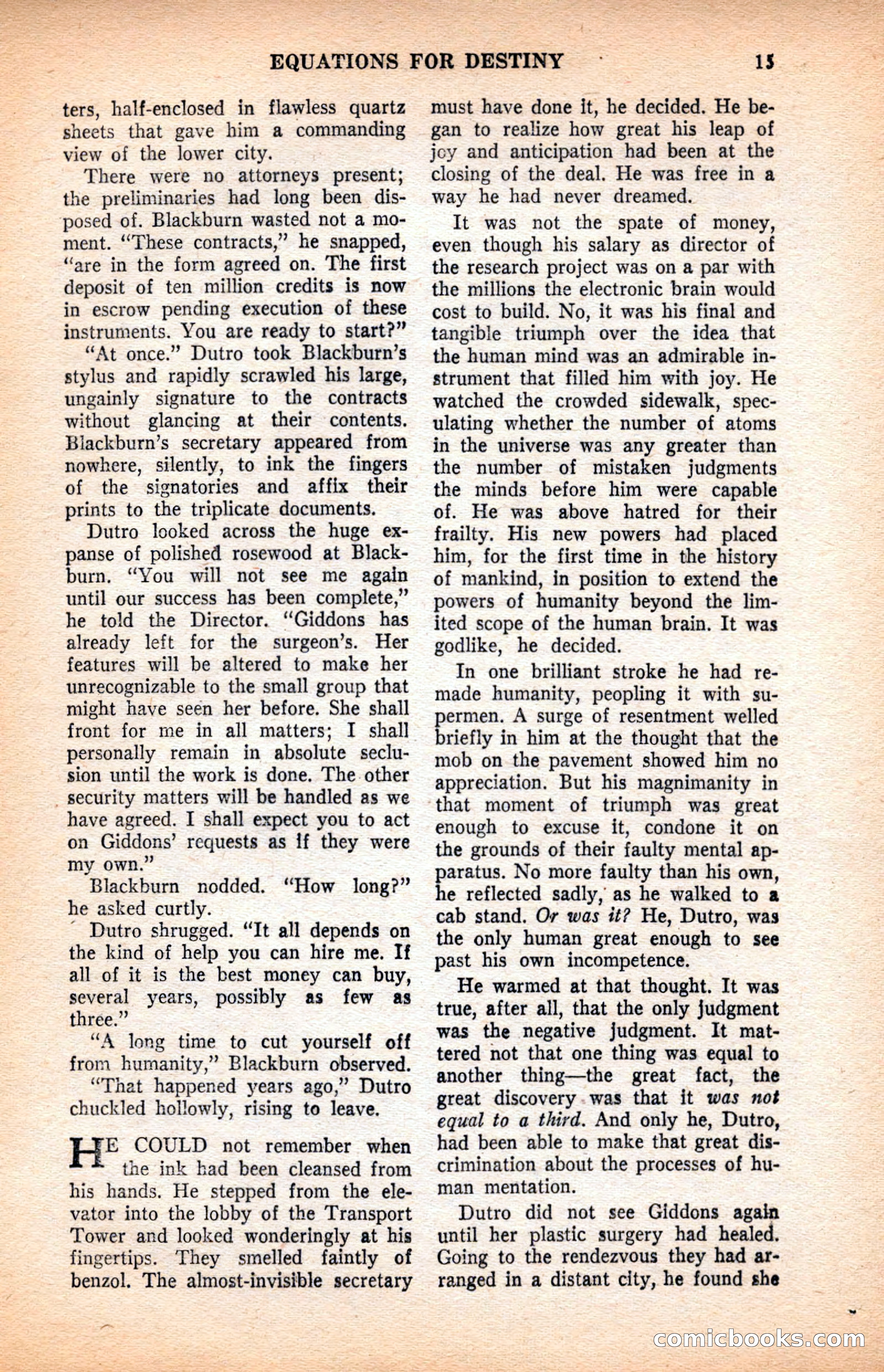 Future Science Fiction, May 1952 — page 15 of 100