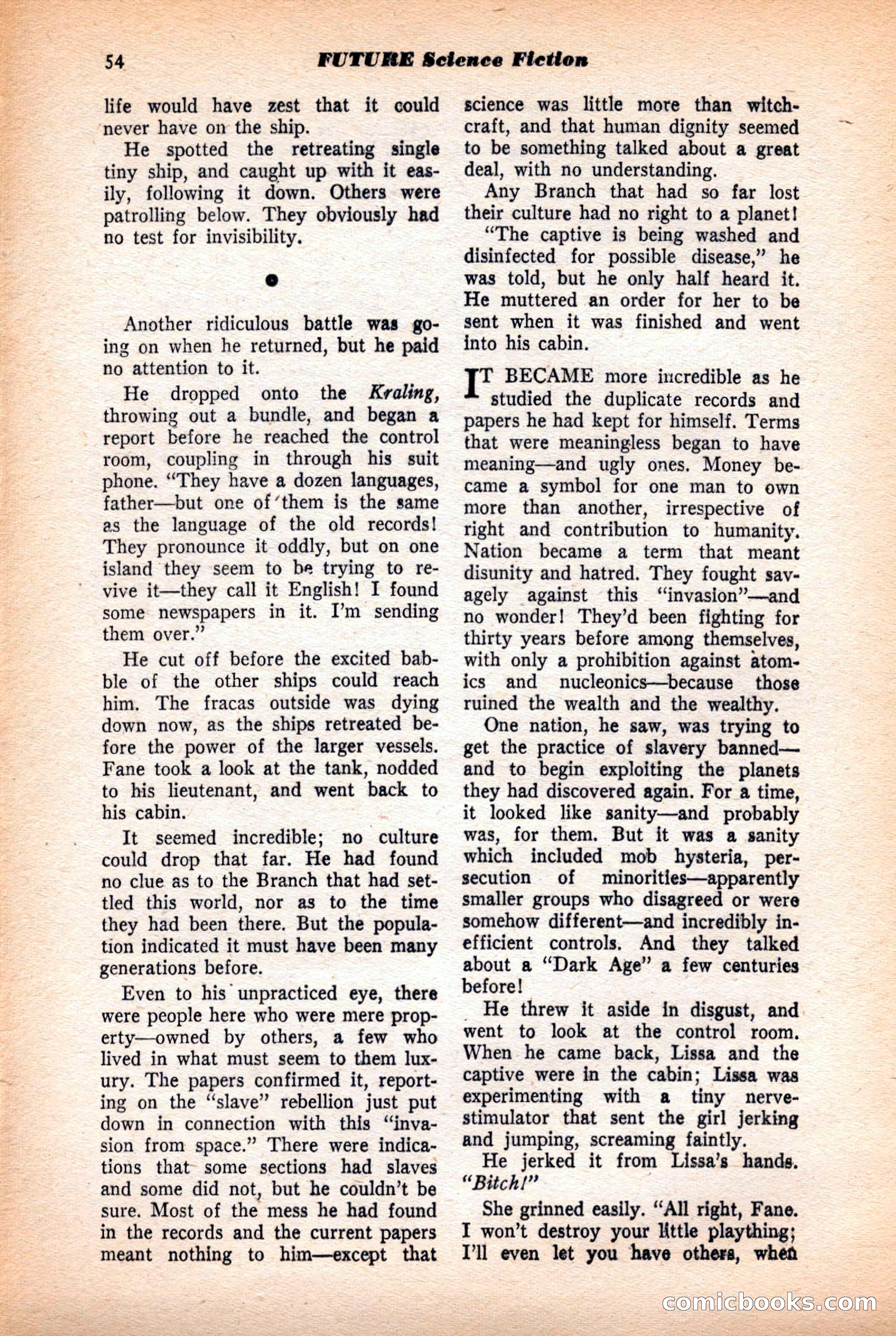 Future Science Fiction, May 1952 — page 54 of 100