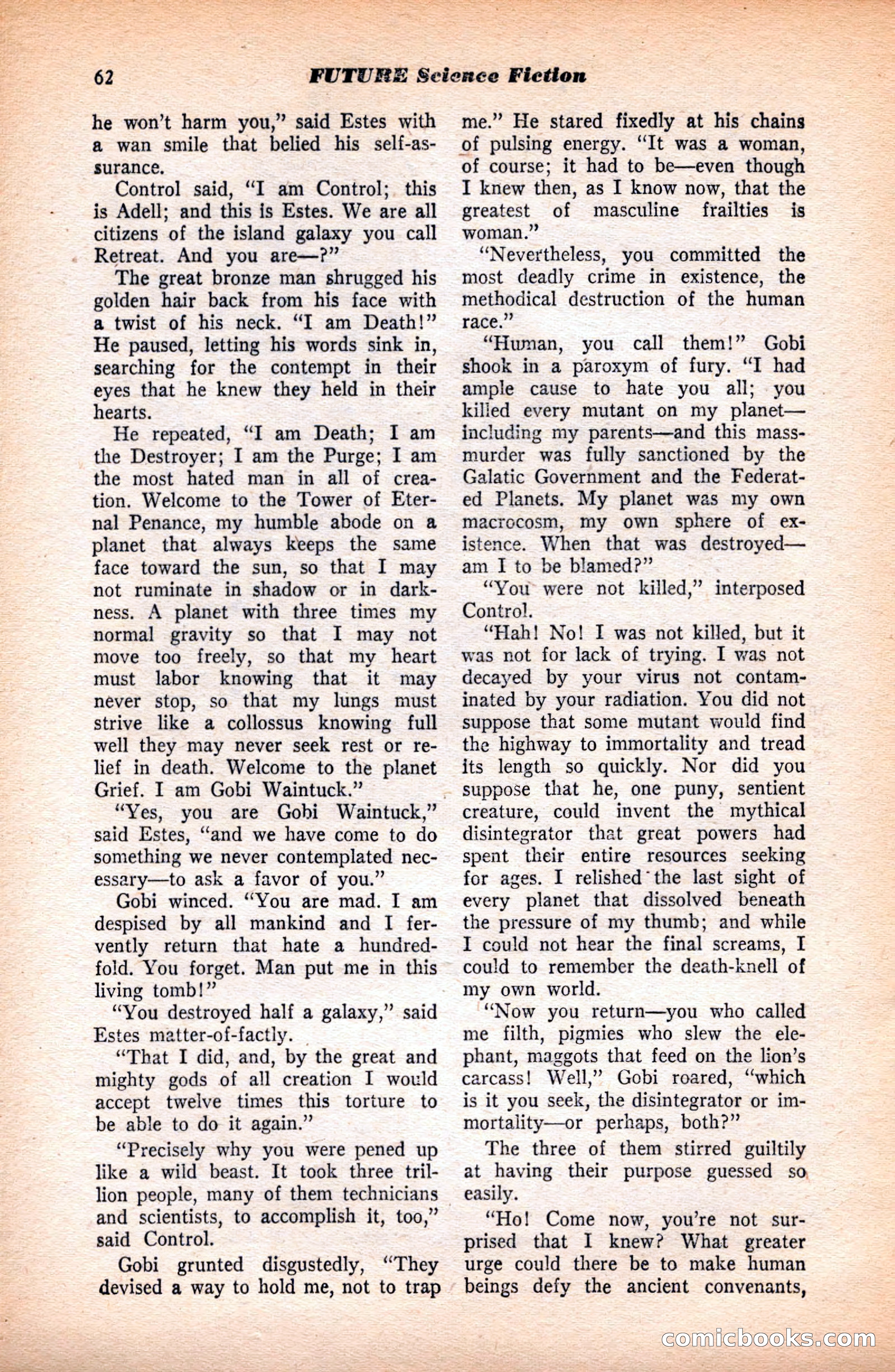 Future Science Fiction, May 1952 — page 62 of 100