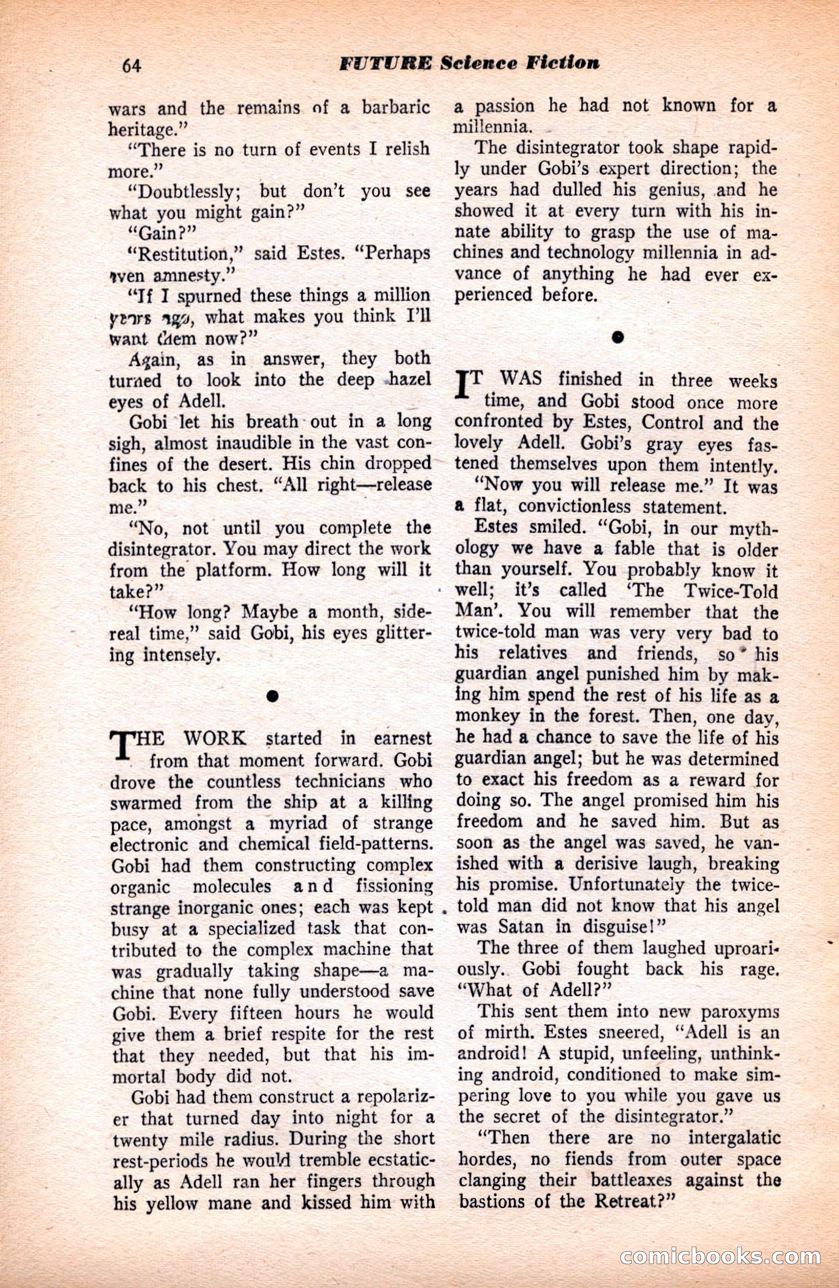 Future Science Fiction, May 1952 — page 64 of 100