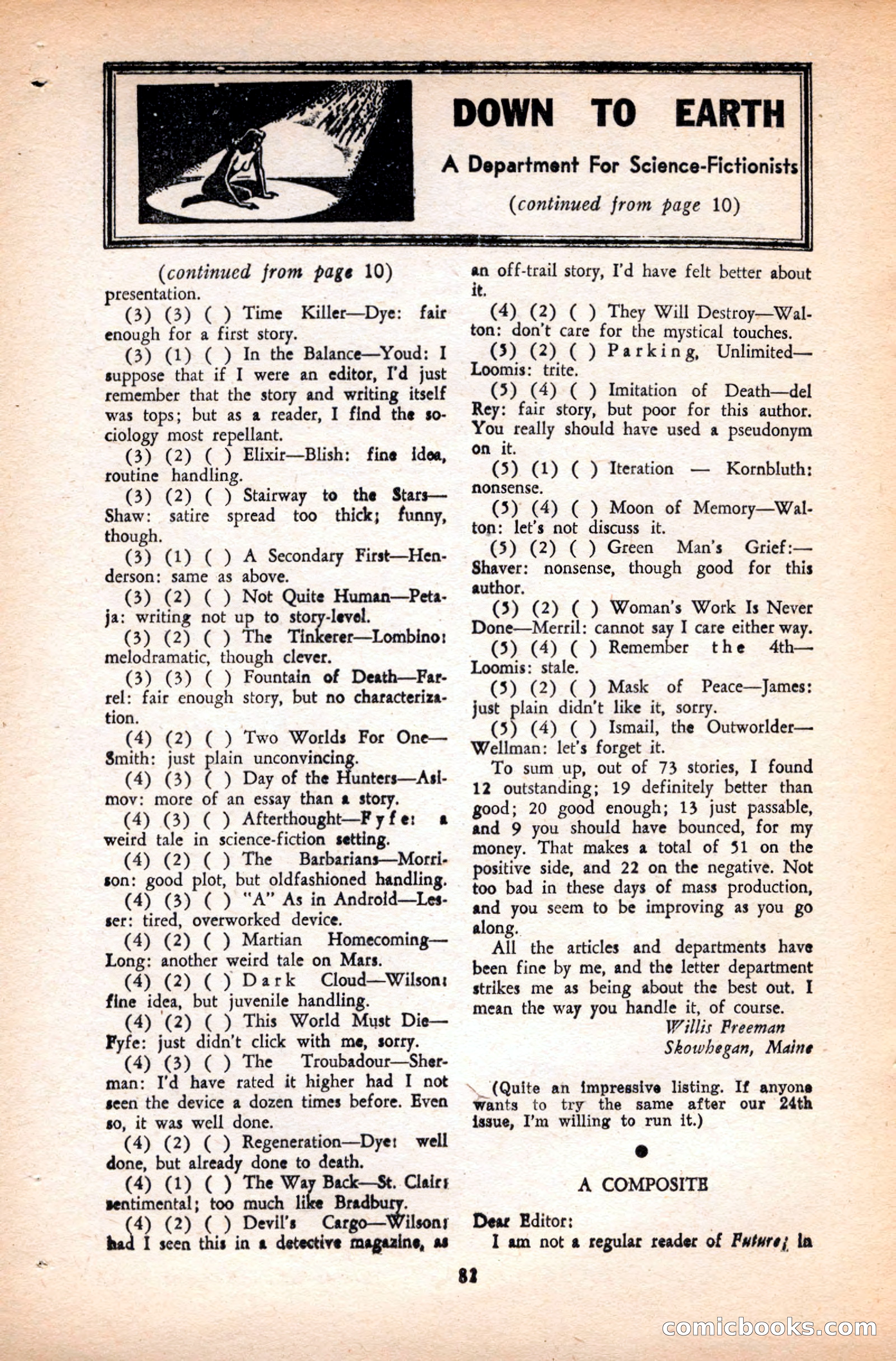 Future Science Fiction, May 1952 — page 82 of 100